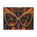 Sunglasses Circus Ring Wall Art Canvas 16×20 Art Deco Entryway Decor Maximalist Print