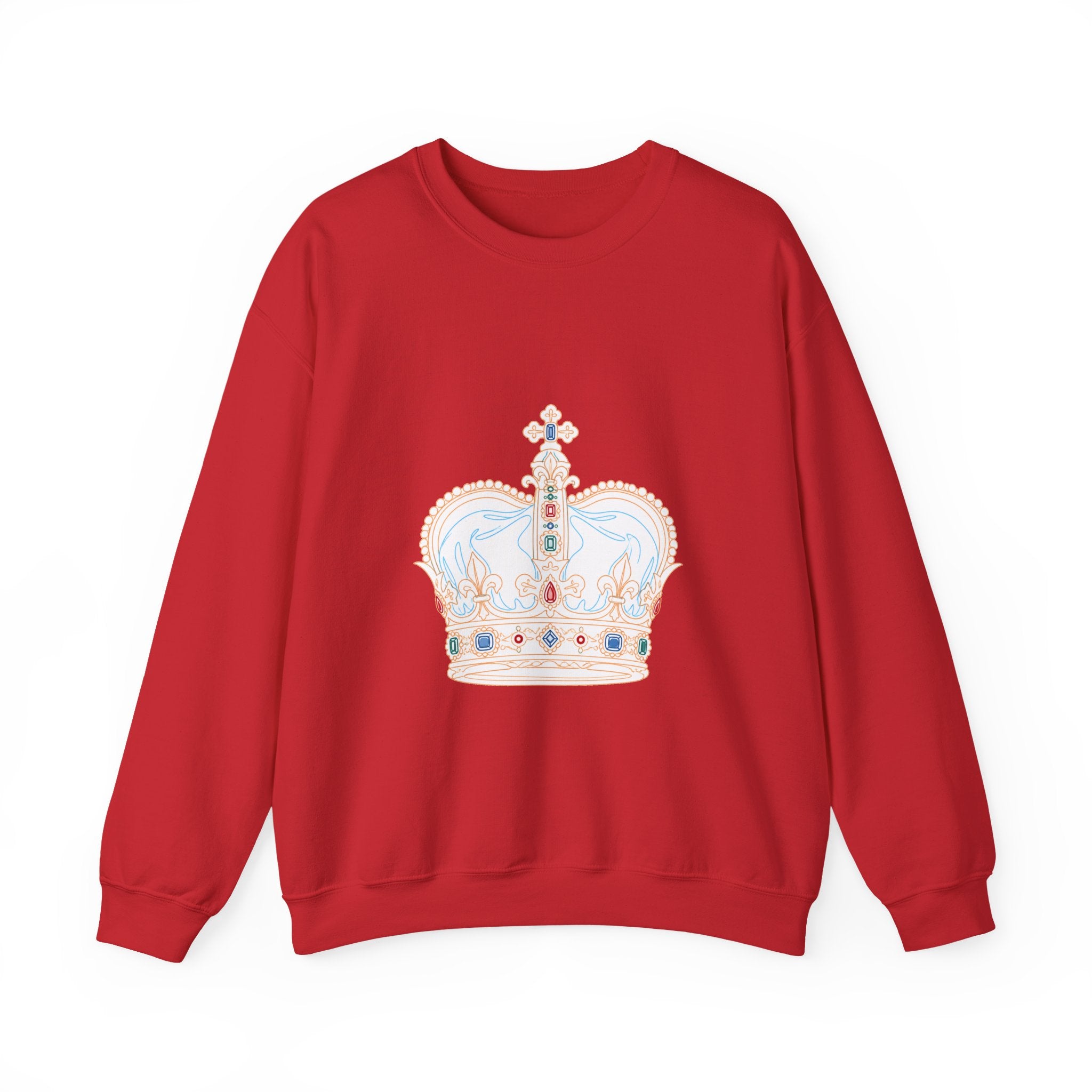 Matching Couple Sweatshirt - Crown & Shield Matching Couple Comfort Colors Crew Minimalist Art His Hers Christmas Gift - Design A