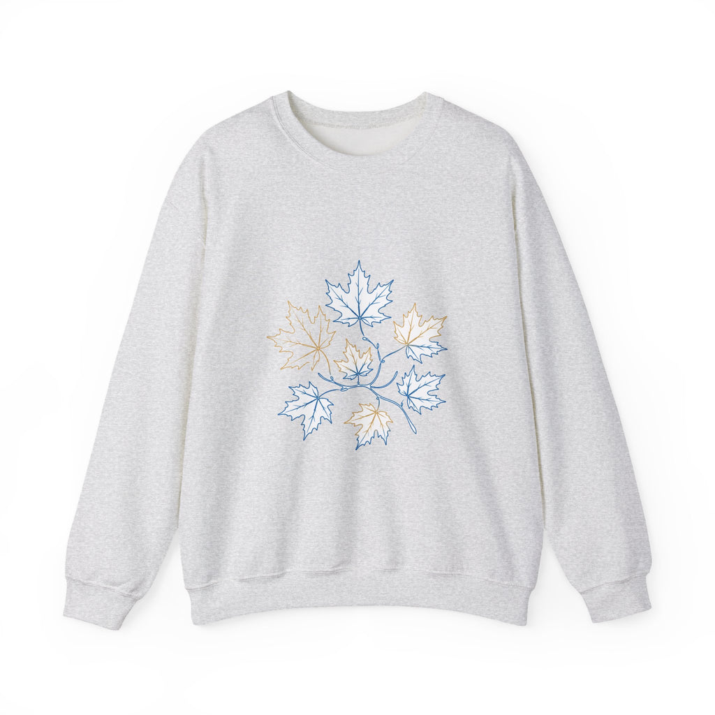 Matching Couple Sweatshirt - Cherry Blossom & Maple Leaf Matching Couple Premium Fleece Sweatshirt Minimalist Art His Hers Christmas Gift - Design B