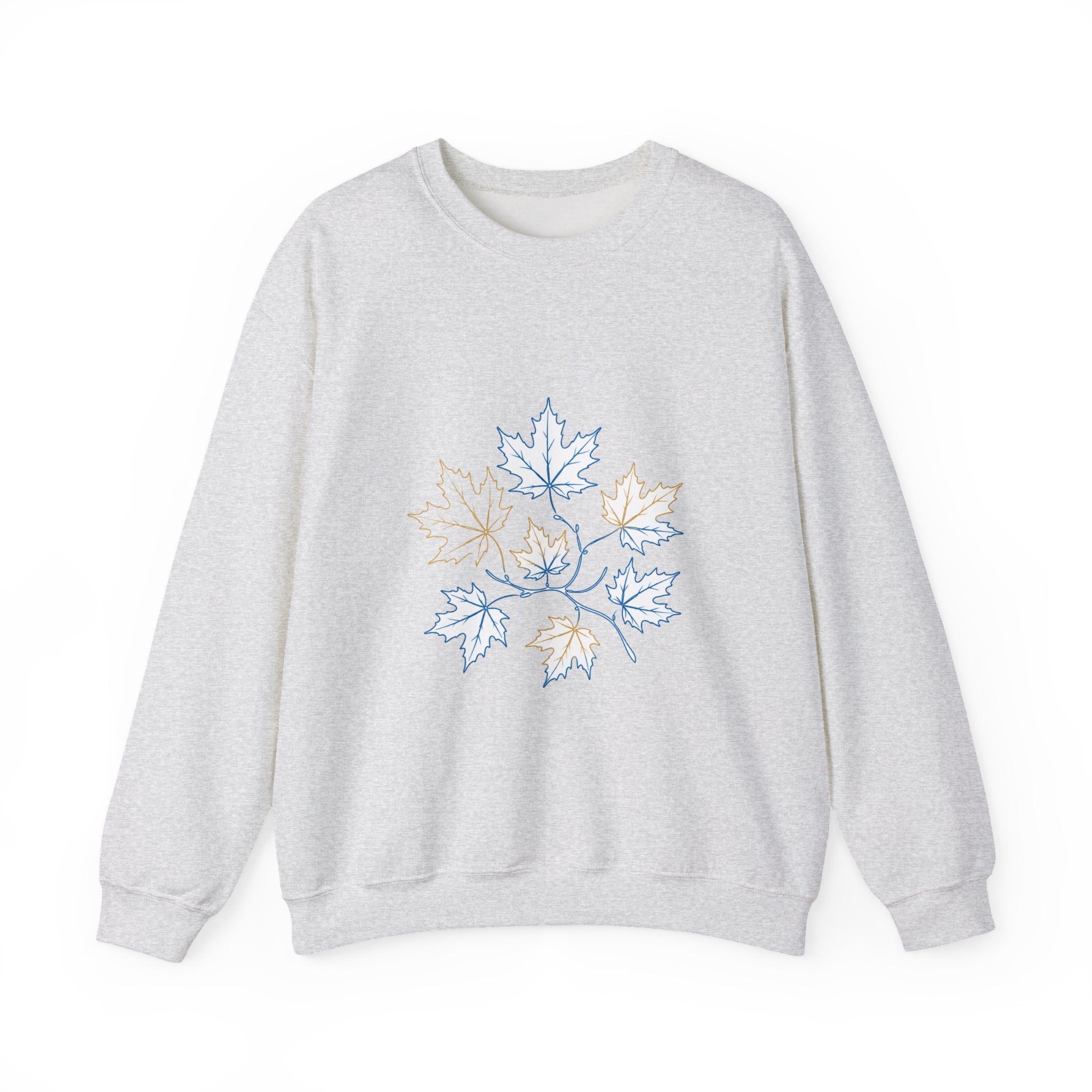 Matching Couple Sweatshirt - Cherry Blossom & Maple Leaf Matching Couple Premium Fleece Sweatshirt Minimalist Art His Hers Christmas Gift - Design B
