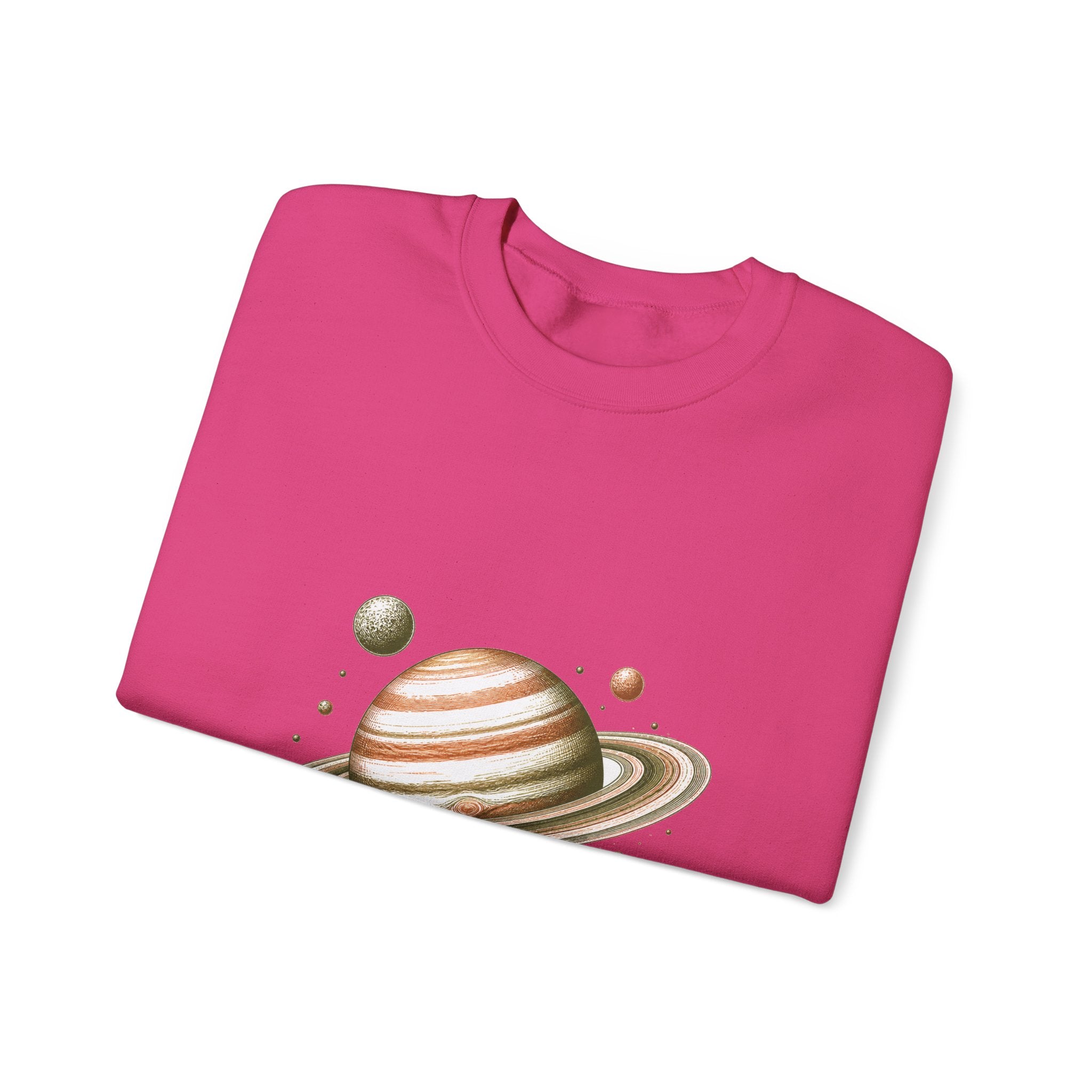 Matching Couple Sweatshirt - Saturn & Jupiter Matching Couple Comfort Colors Crew Hand-Drawn Art His Hers Anniversary Gift - Design A
