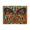 Sunglasses Circus Ring Wall Art Canvas 16×20 Psychedelic Cafe Decor Maximalist Print
