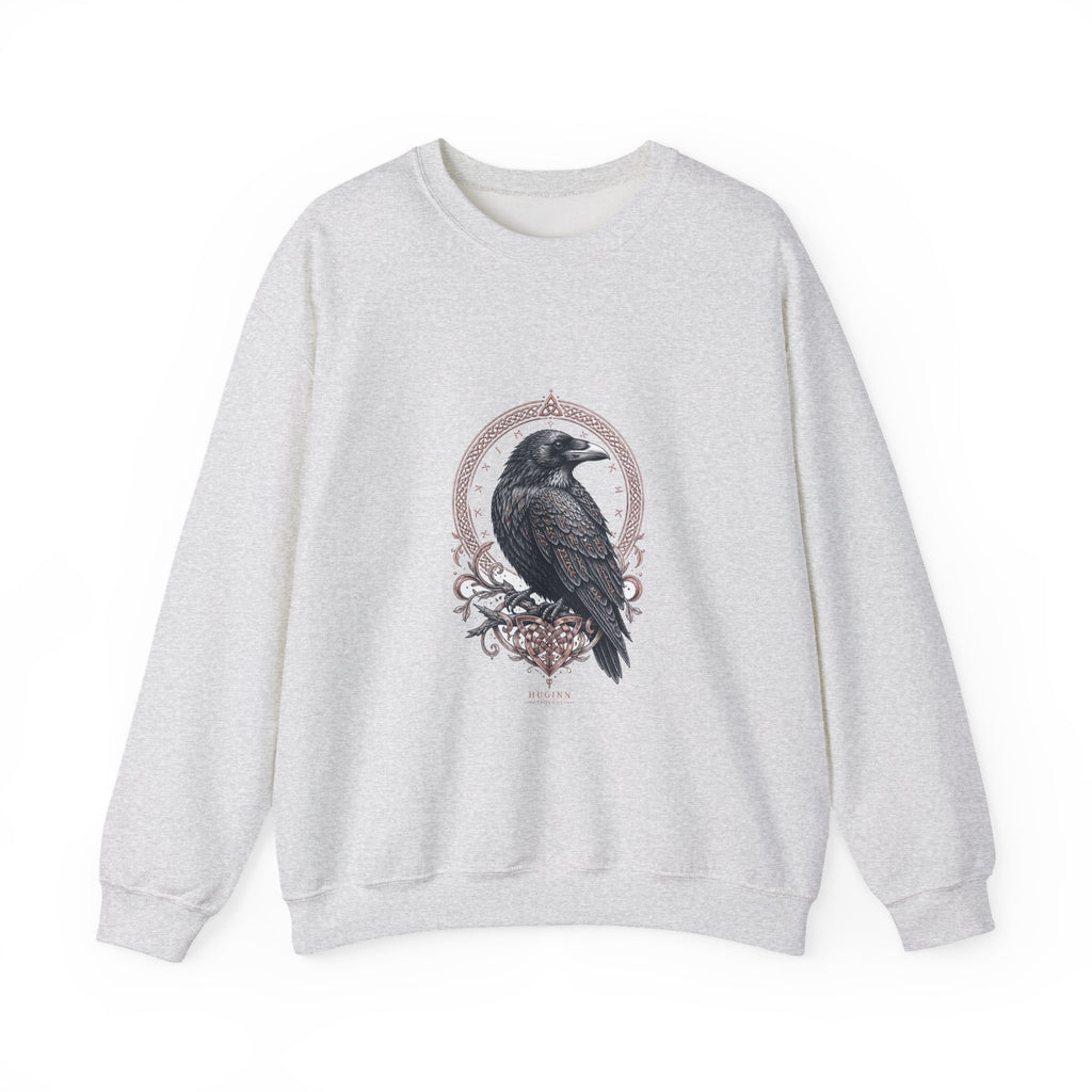 Matching Couple Sweatshirt - Huginn & Muninn Matching Couple Comfort Colors Crew Hand-Drawn Art His Hers Anniversary Gift - Design A