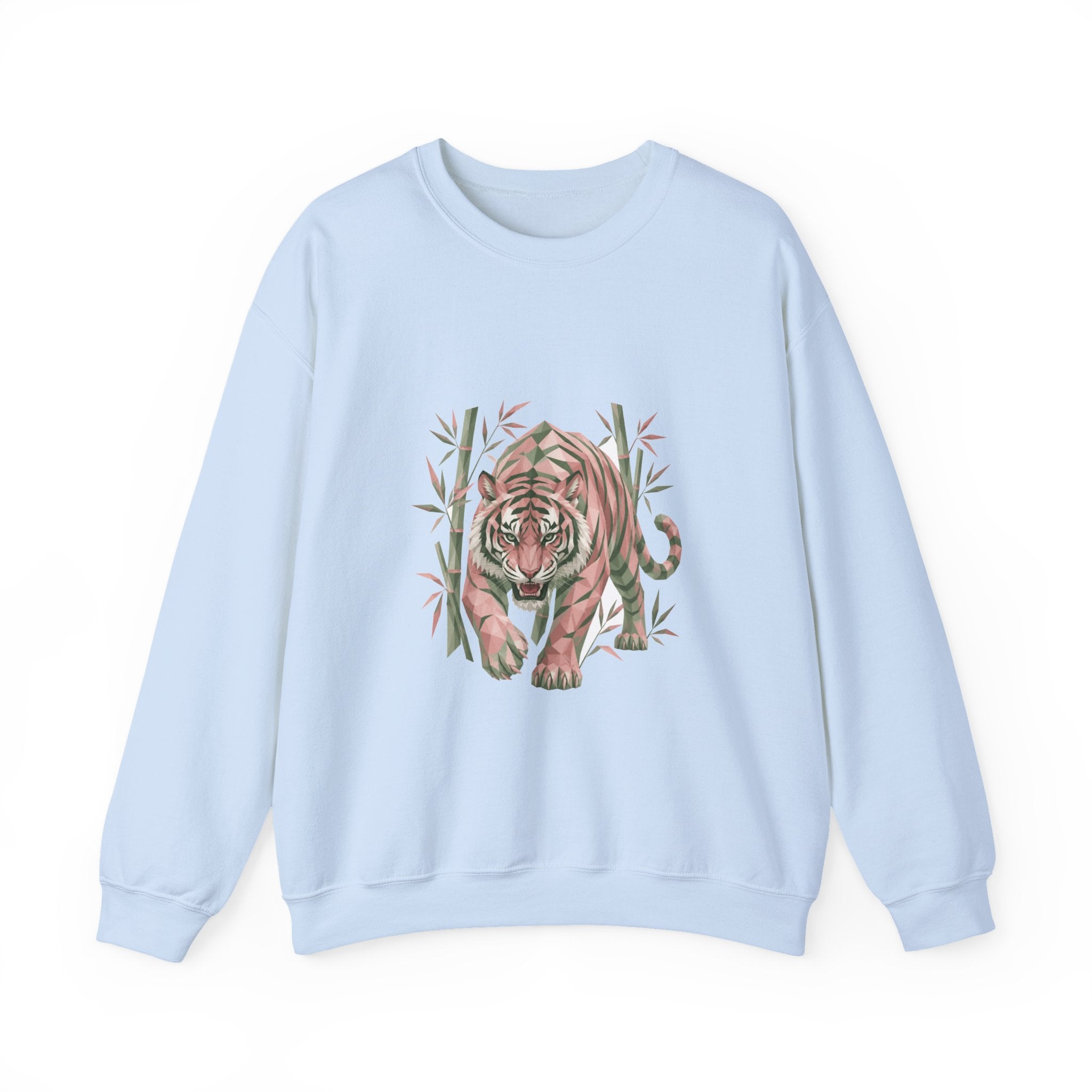 Matching Couple Sweatshirt - Tiger & Crane Matching Couple Comfort Colors Crew Geometric Art His Hers Love Gift - Design A