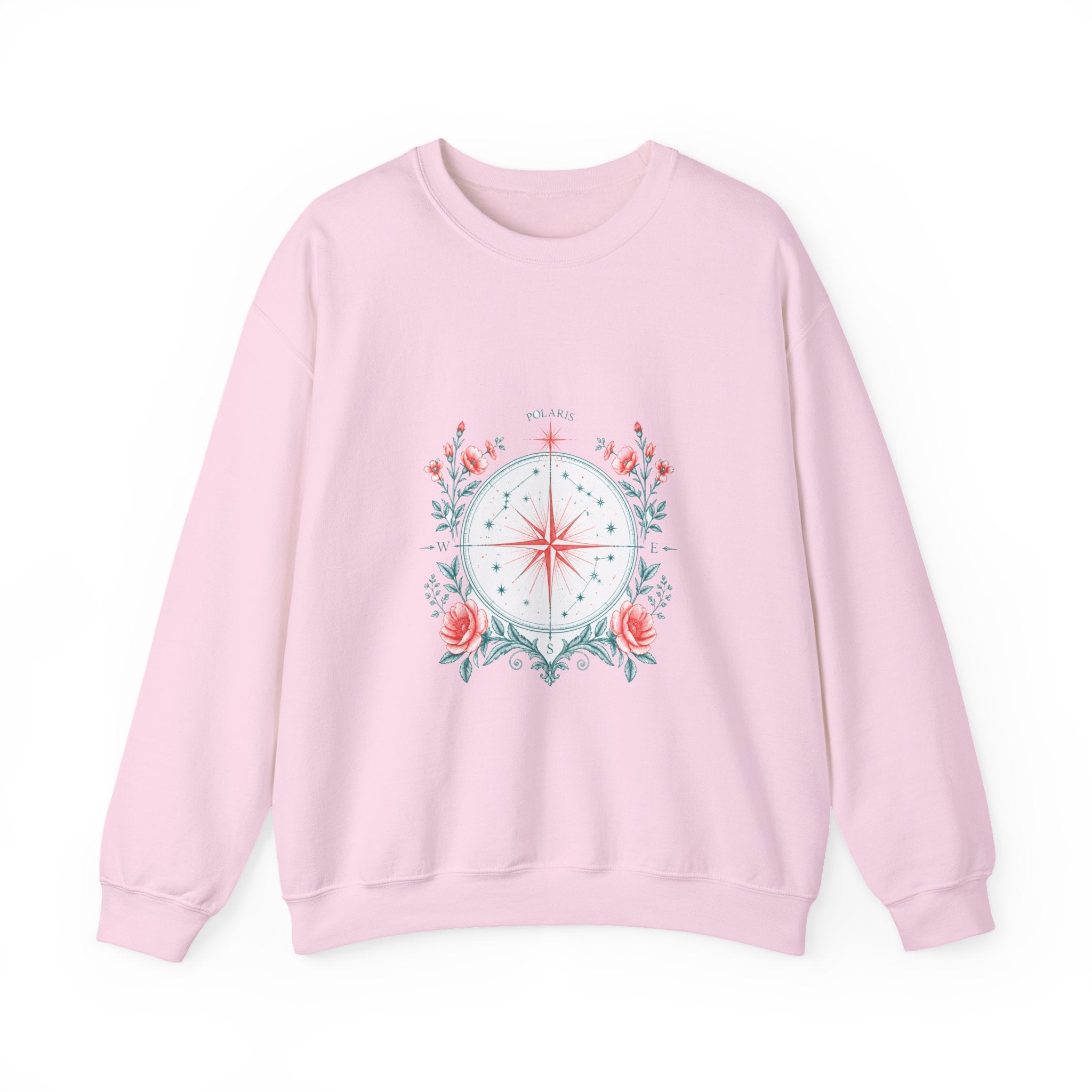 Matching Couple Sweatshirt - Shooting Star & North Star Matching Couple Premium Fleece Sweatshirt Vintage Art His Hers Honeymoon Gift - Design B