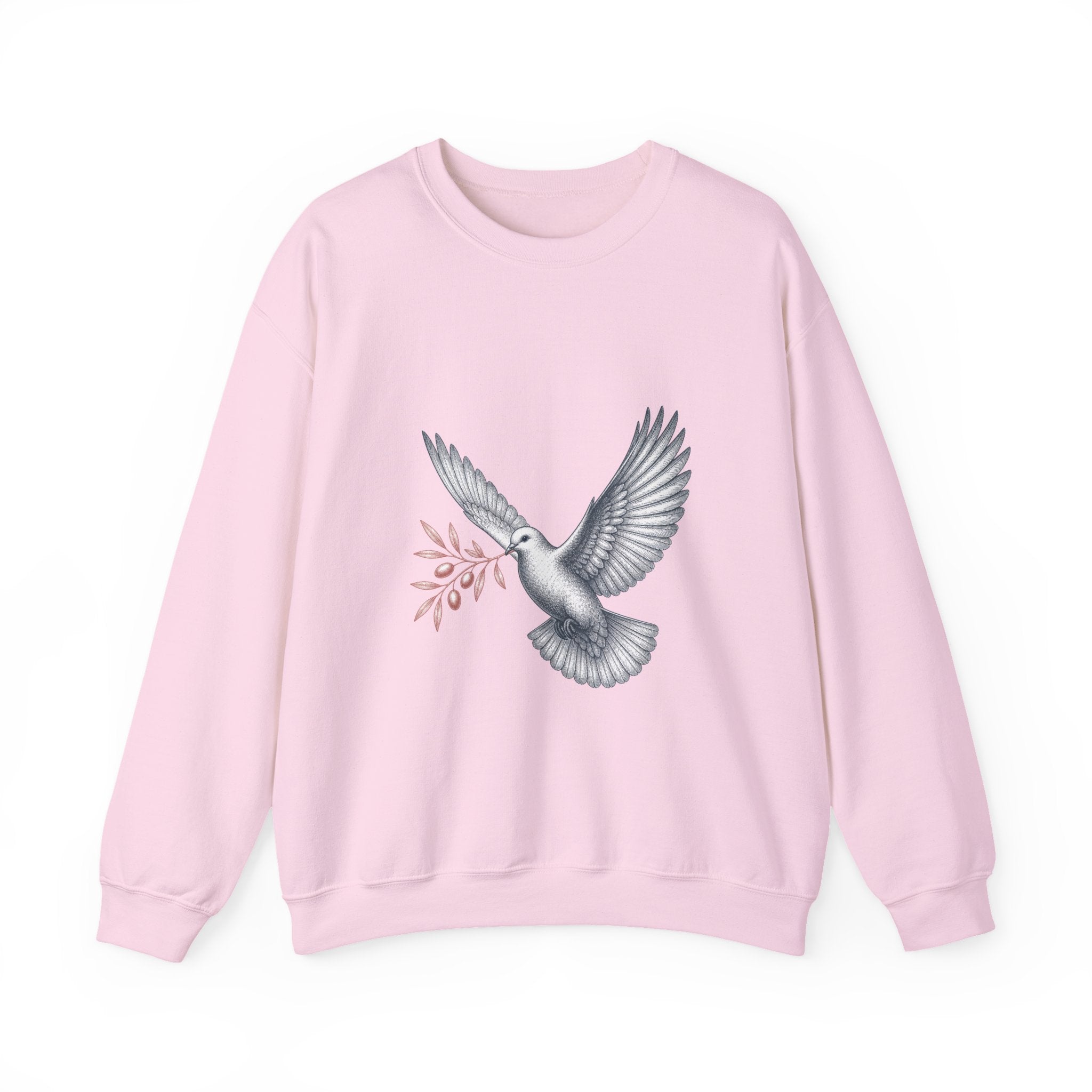 Matching Couple Sweatshirt - Wolf & Dove Matching Couple Premium Fleece Sweatshirt Vintage Art His Hers Honeymoon Gift - Design B