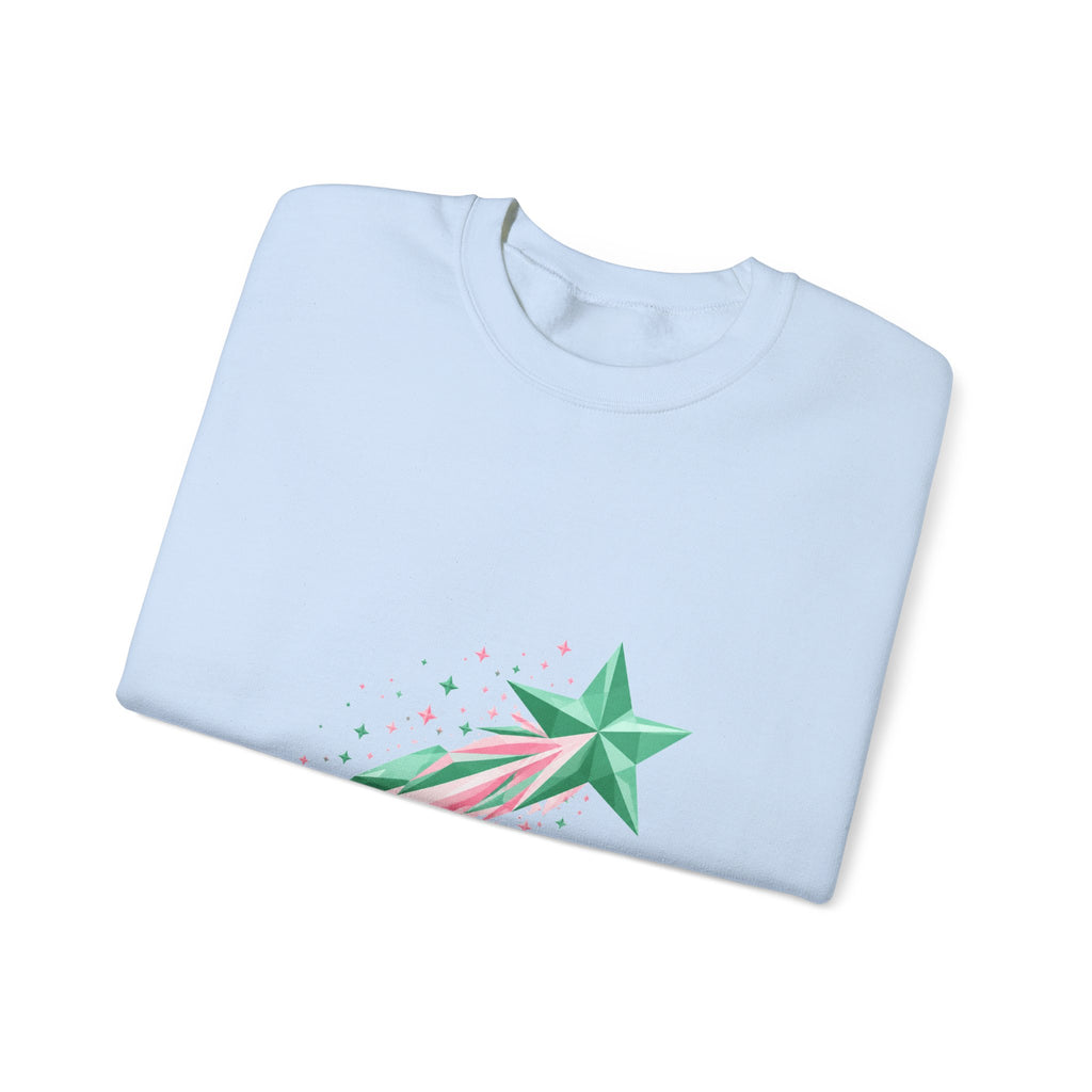 Matching Couple Sweatshirt - Shooting Star & North Star Matching Couple Premium Fleece Sweatshirt Geometric Art His Hers Love Gift - Design A