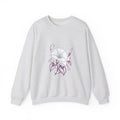 Matching Couple Sweatshirt - Sunflower & Moonflower Matching Couple Premium Fleece Sweatshirt Hand-Drawn Art His Hers Anniversary Gift - Design B