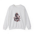 Matching Couple Sweatshirt - Dragon & Phoenix Matching Couple Crewneck Sweatshirt Geometric Art His Hers Couple Gift - Design A