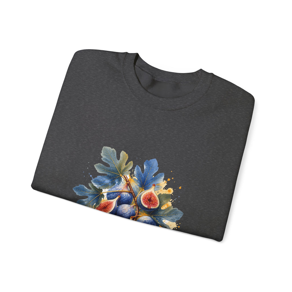 Matching Couple Sweatshirt - Olive Branch & Fig Matching Couple Premium Fleece Sweatshirt Watercolor Art His Hers Birthday Gift - Design B
