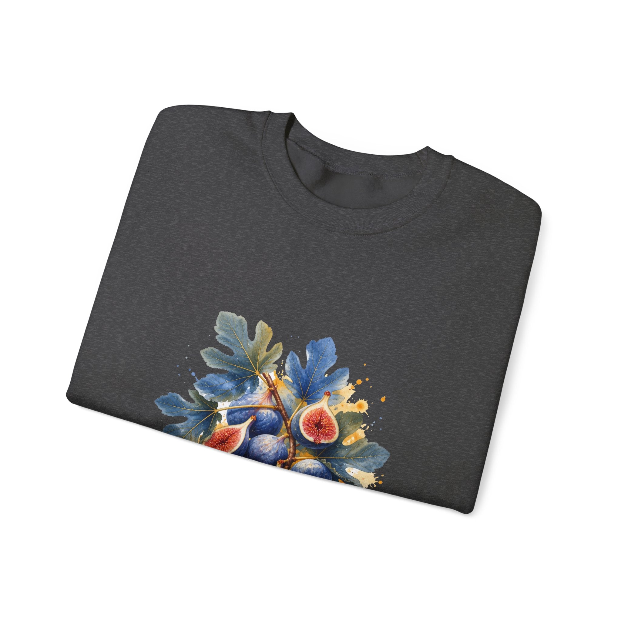 Matching Couple Sweatshirt - Olive Branch & Fig Matching Couple Premium Fleece Sweatshirt Watercolor Art His Hers Birthday Gift - Design B