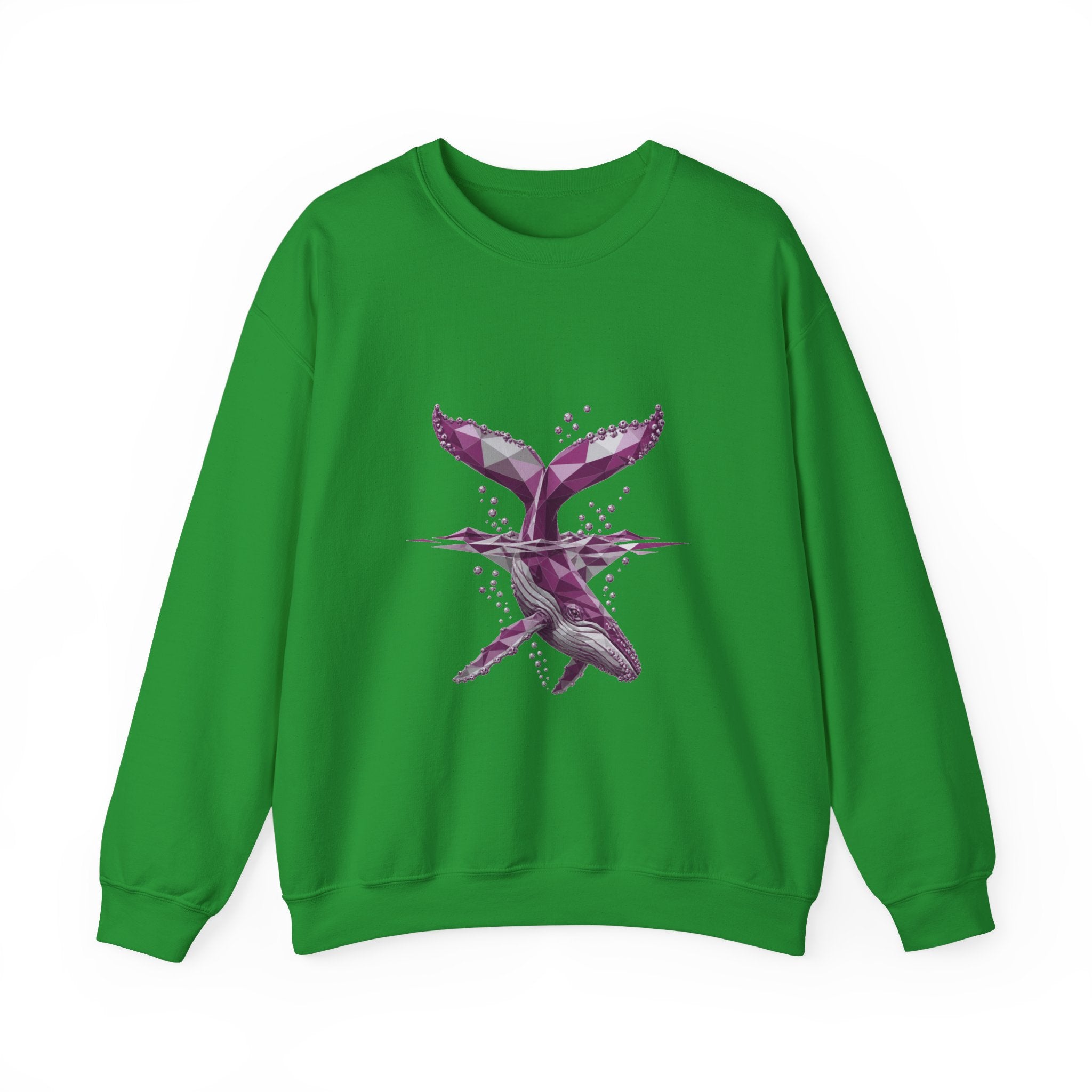 Matching Couple Sweatshirt - Eagle & Whale Matching Couple Crewneck Sweatshirt Geometric Art His Hers Couple Gift - Design B