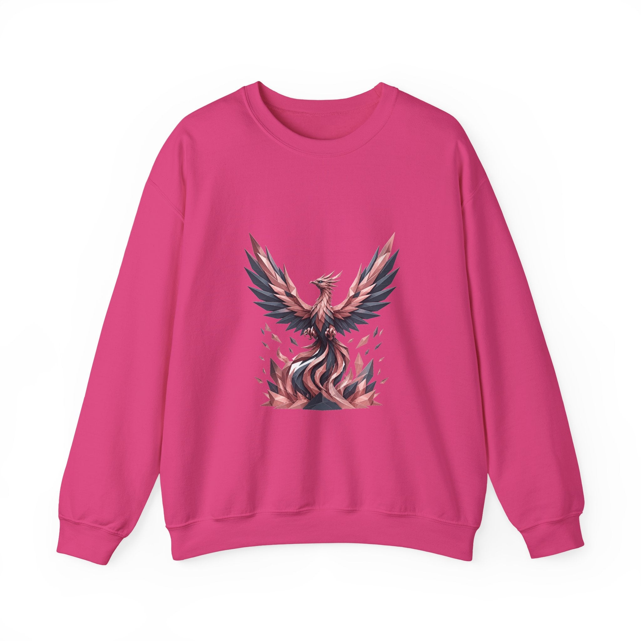 Matching Couple Sweatshirt - Dragon & Phoenix Matching Couple Crewneck Sweatshirt Geometric Art His Hers Couple Gift - Design B