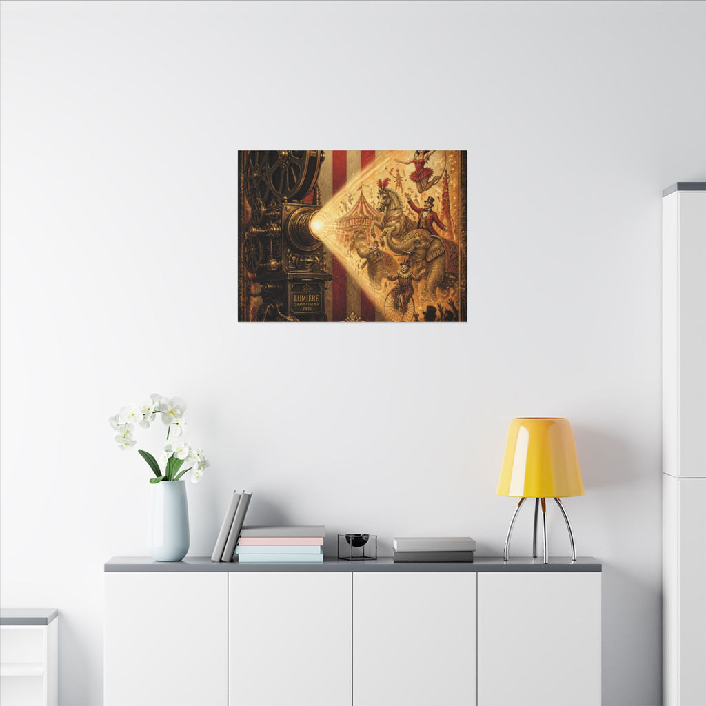 Film Camera Projector Show Wall Art Canvas 24×36 Baroque Studio Decor Maximalist Print