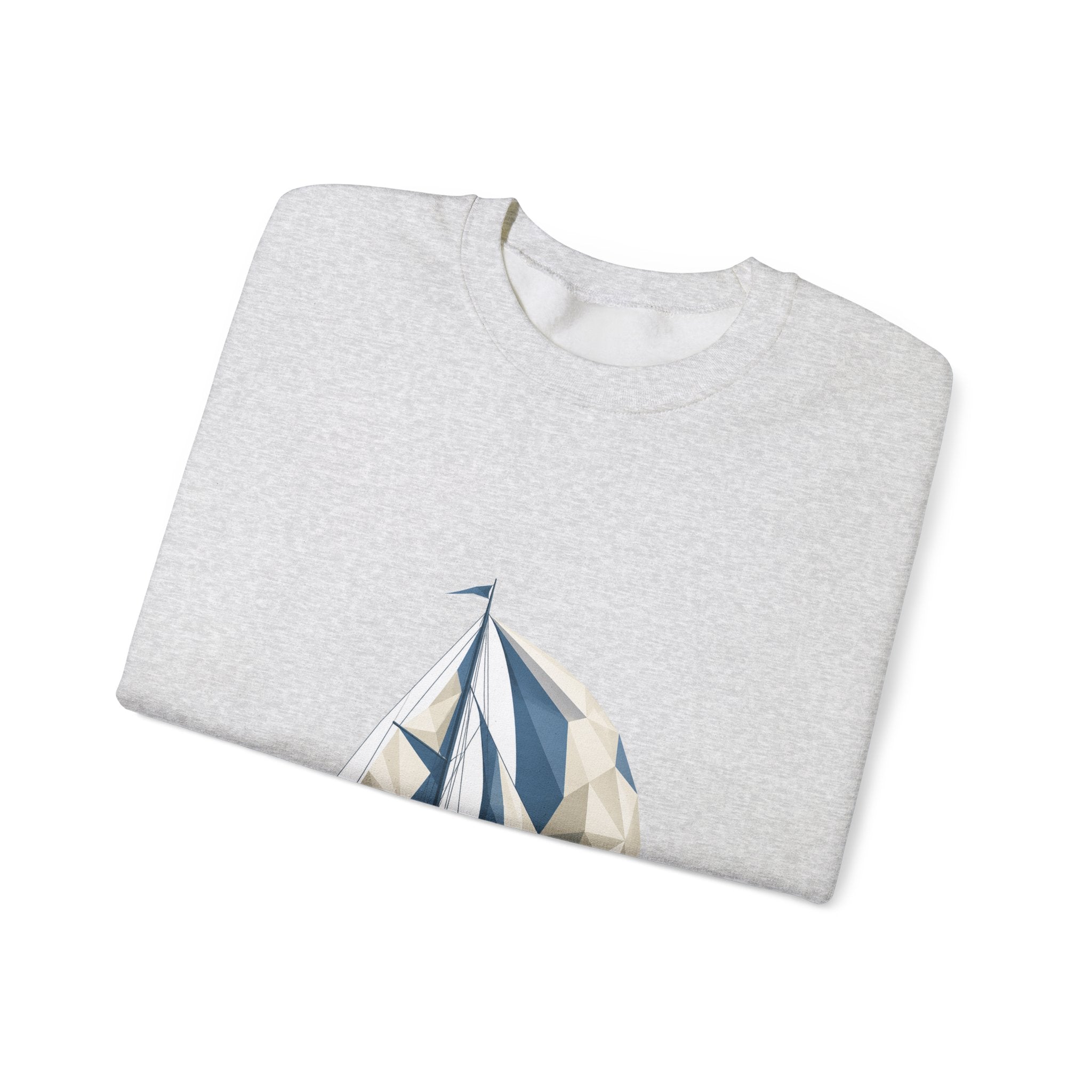 Matching Couple Sweatshirt - Anchor & Sail Matching Couple Premium Fleece Sweatshirt Geometric Art His Hers Love Gift - Design B