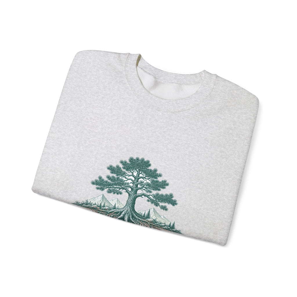 Matching Couple Sweatshirt - Ancient Oak & Deep Roots Matching Couple Premium Fleece Sweatshirt Vintage Art His Hers Honeymoon Gift - Design B