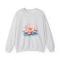 Matching Couple Sweatshirt - Open & Closed Lotus Matching Couple Premium Fleece Sweatshirt Vintage Art His Hers Honeymoon Gift - Design A