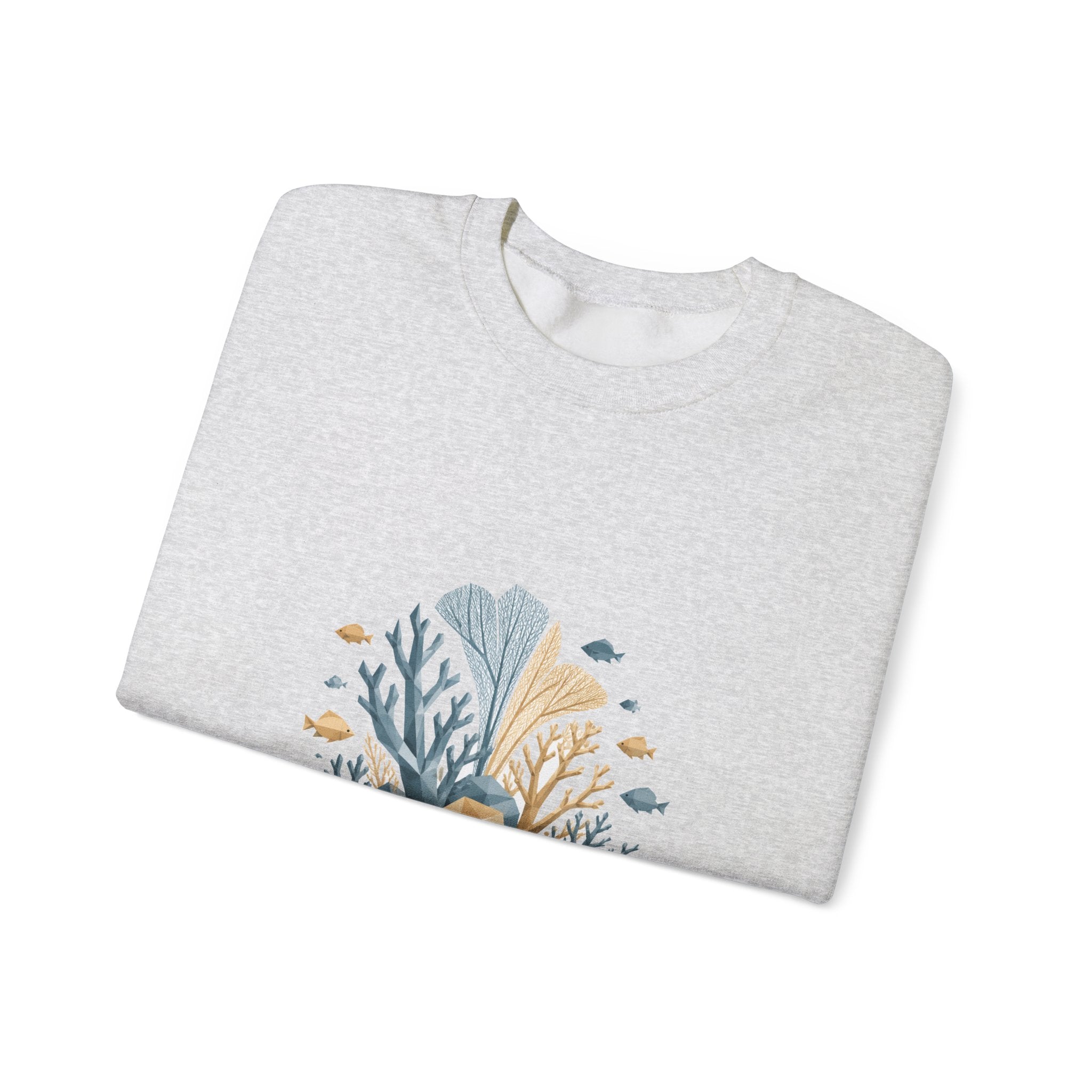 Matching Couple Sweatshirt - Coral Reef & Deep Sea Matching Couple Comfort Colors Crew Geometric Art His Hers Love Gift - Design A