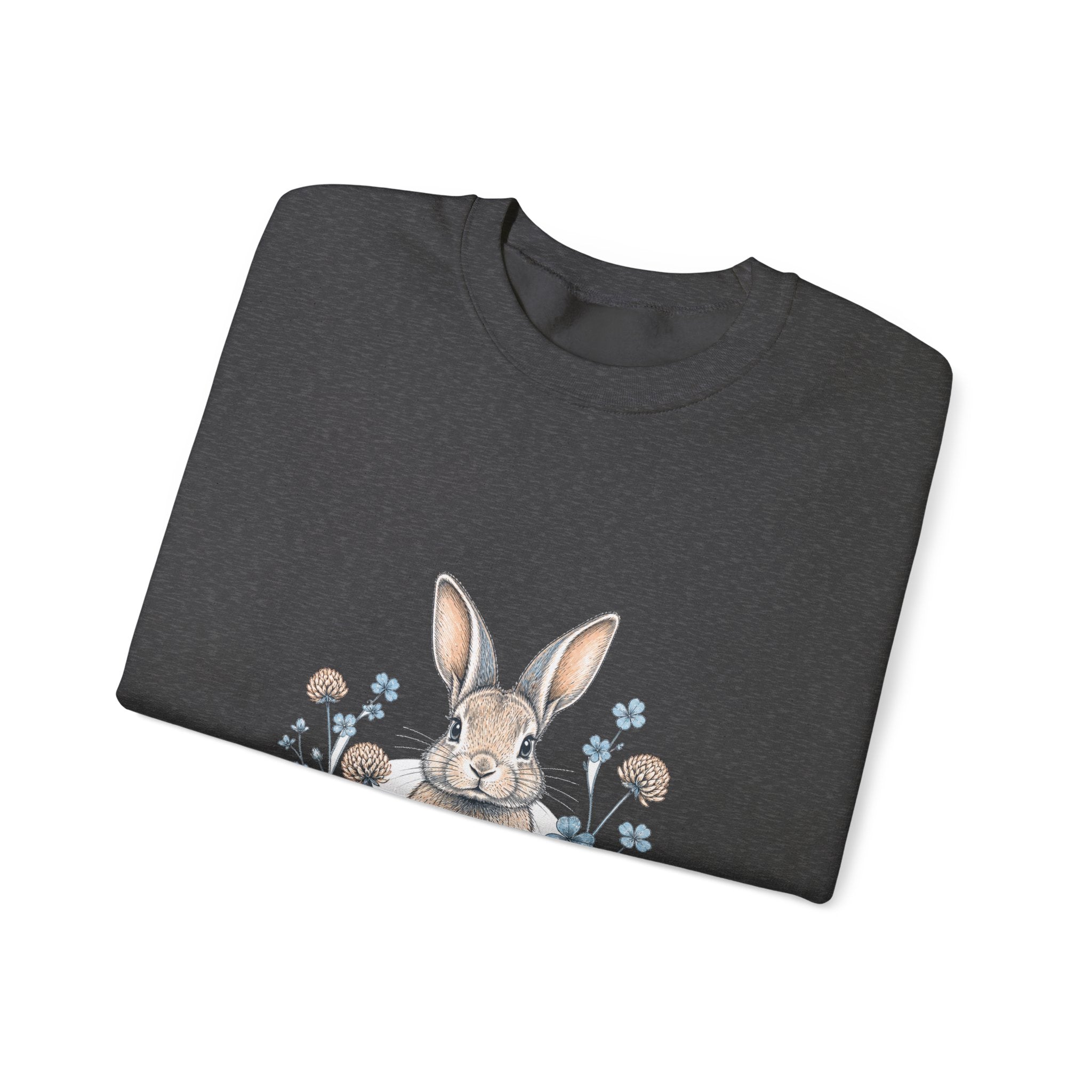 Matching Couple Sweatshirt - Fox & Rabbit Matching Couple Premium Fleece Sweatshirt Hand-Drawn Art His Hers Anniversary Gift - Design B