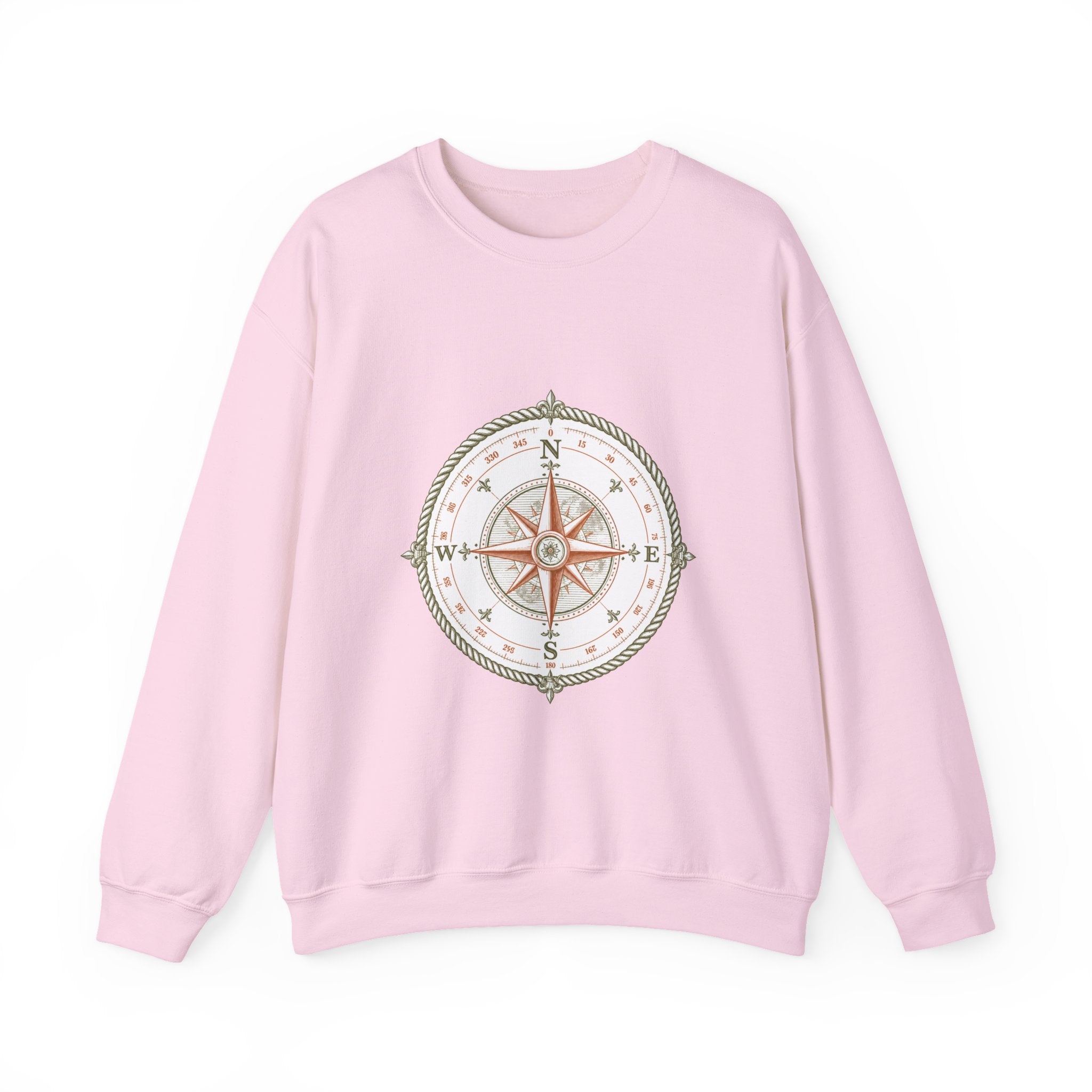 Matching Couple Sweatshirt - Compass North & South Matching Couple Comfort Colors Crew Vintage Art His Hers Honeymoon Gift - Design A