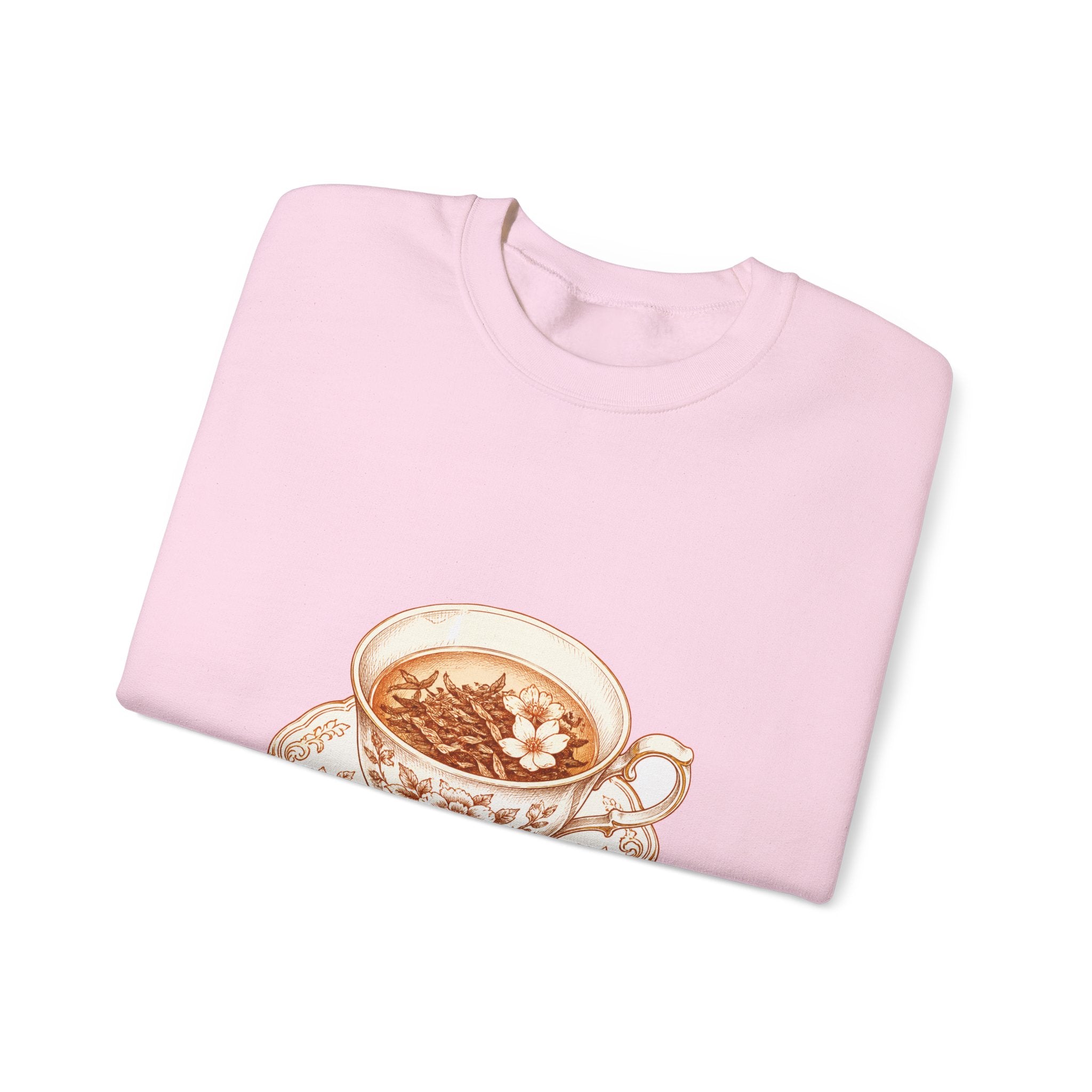 Matching Couple Sweatshirt - Coffee & Tea Matching Couple Crewneck Sweatshirt Hand-Drawn Art His Hers Best Friend Gift - Design B
