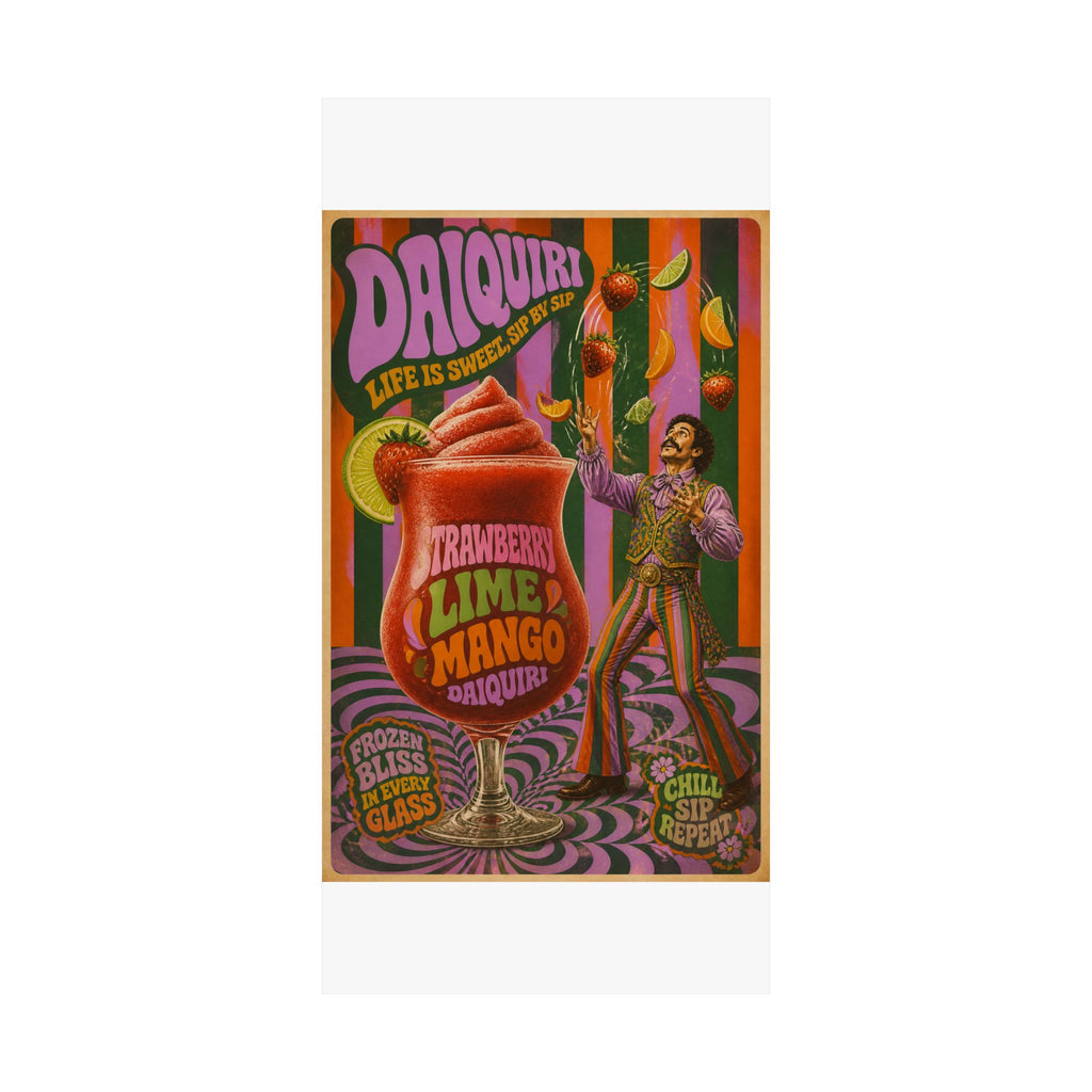 Daiquiri Fruit Juggler Wall Art Poster 18×24 Psychedelic Cafe Decor Maximalist Print