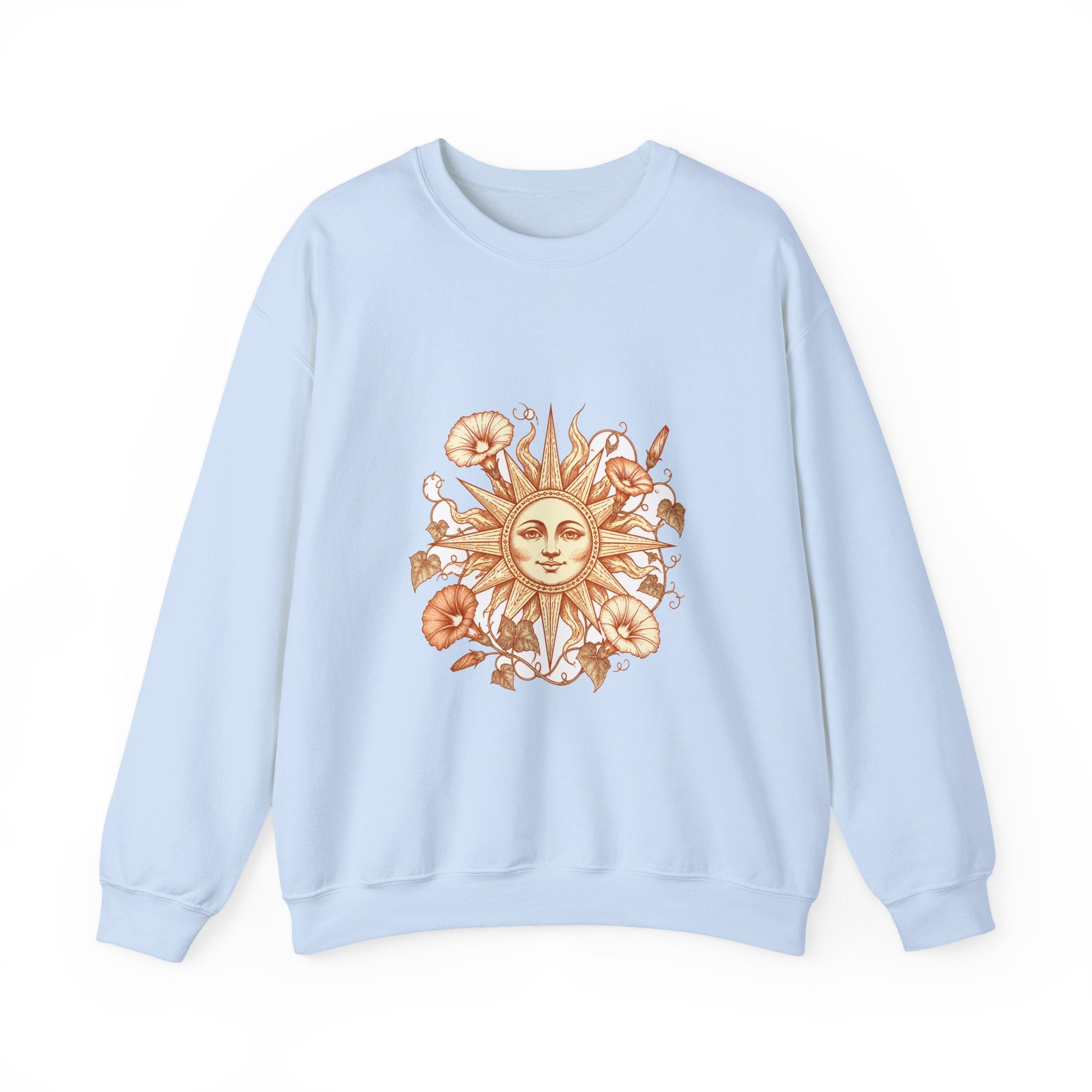 Matching Couple Sweatshirt - Sun & Moon Matching Couple Comfort Colors Crew Hand-Drawn Art His Hers Anniversary Gift - Design B