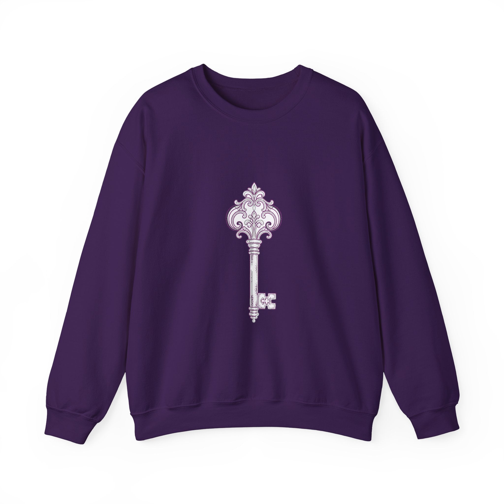 Matching Couple Sweatshirt - Key & Lock Matching Couple Premium Fleece Sweatshirt Minimalist Art His Hers Christmas Gift - Design A