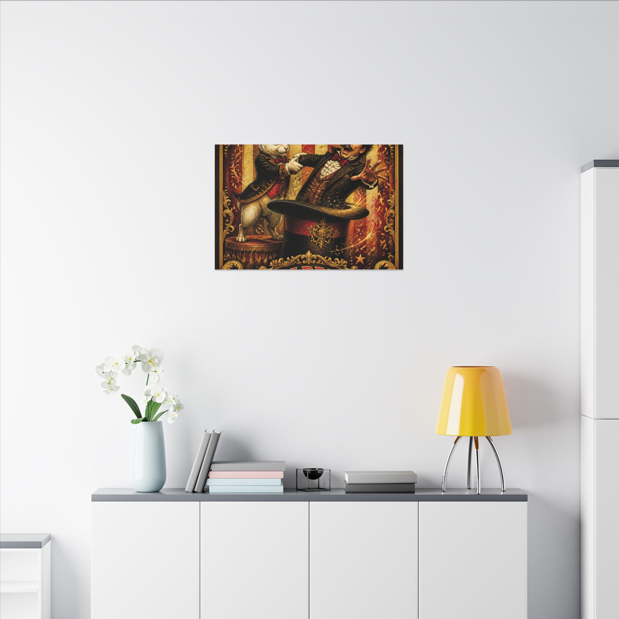 Magic Hat Rabbit Wall Art Canvas 24×36 Baroque Studio Decor Maximalist Print