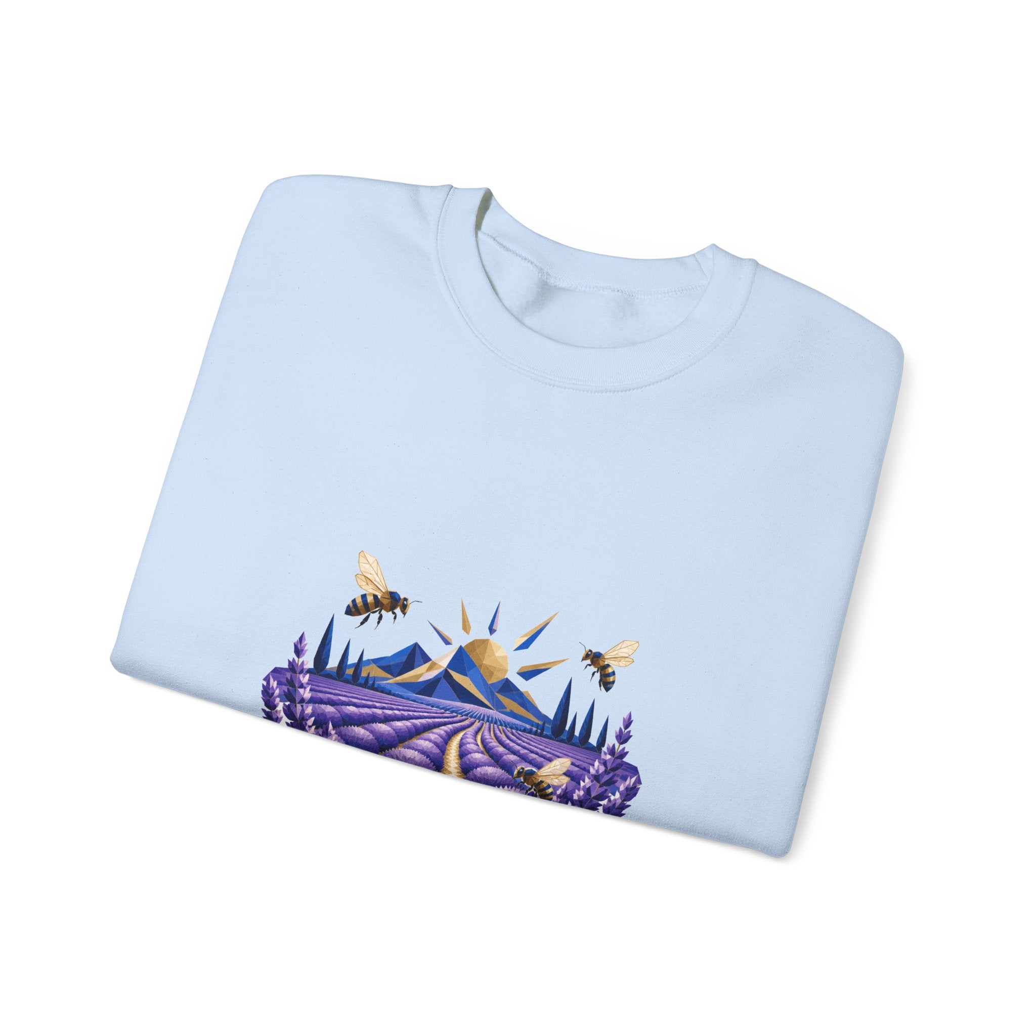 Matching Couple Sweatshirt - Lavender Fields & Canyon Matching Couple Comfort Colors Crew Geometric Art His Hers Love Gift - Design A
