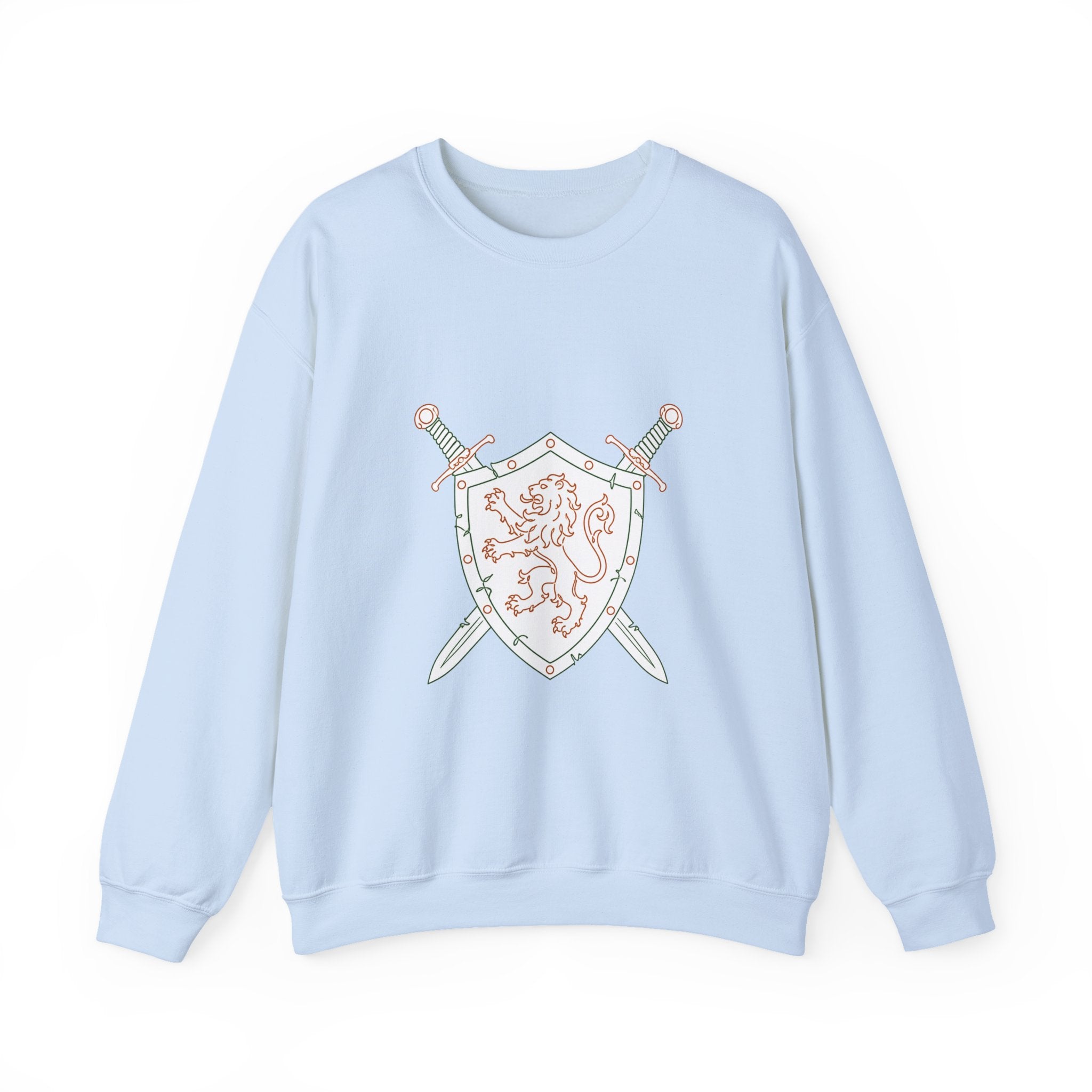 Matching Couple Sweatshirt - Crown & Shield Matching Couple Premium Fleece Sweatshirt Minimalist Art His Hers Christmas Gift - Design B