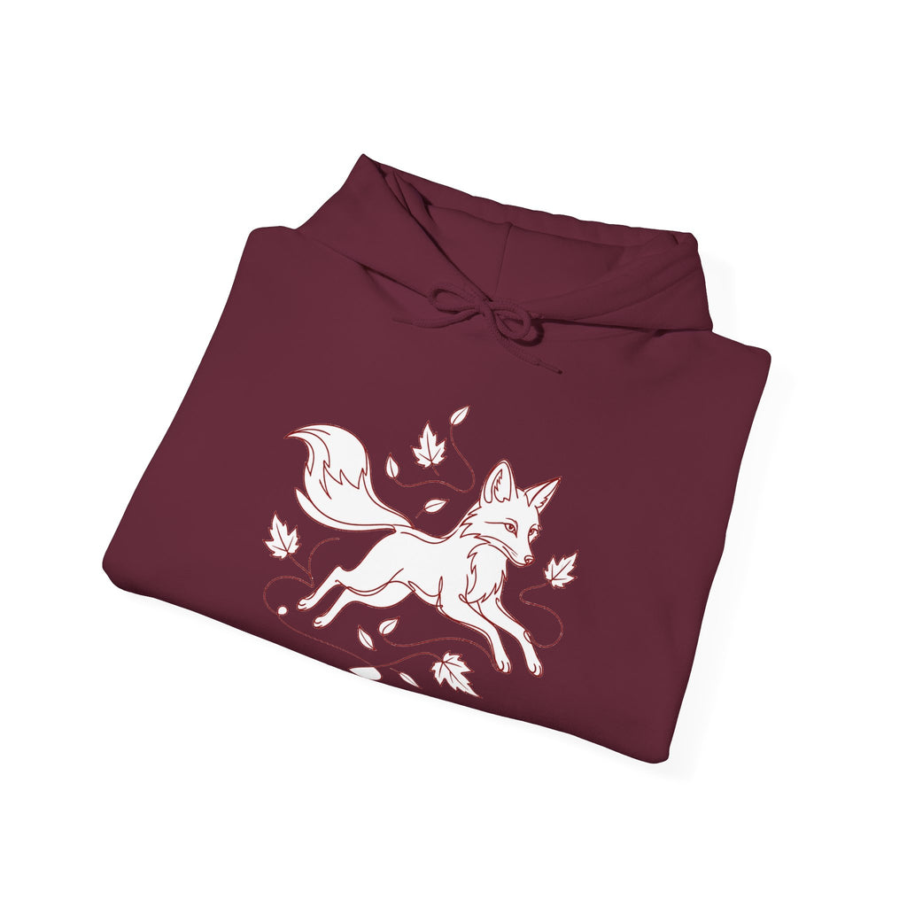 Matching Couple Sweatshirt - Fox & Rabbit Matching Couple Hooded Sweatshirt Minimalist Art His Hers Valentine Gift - Design A