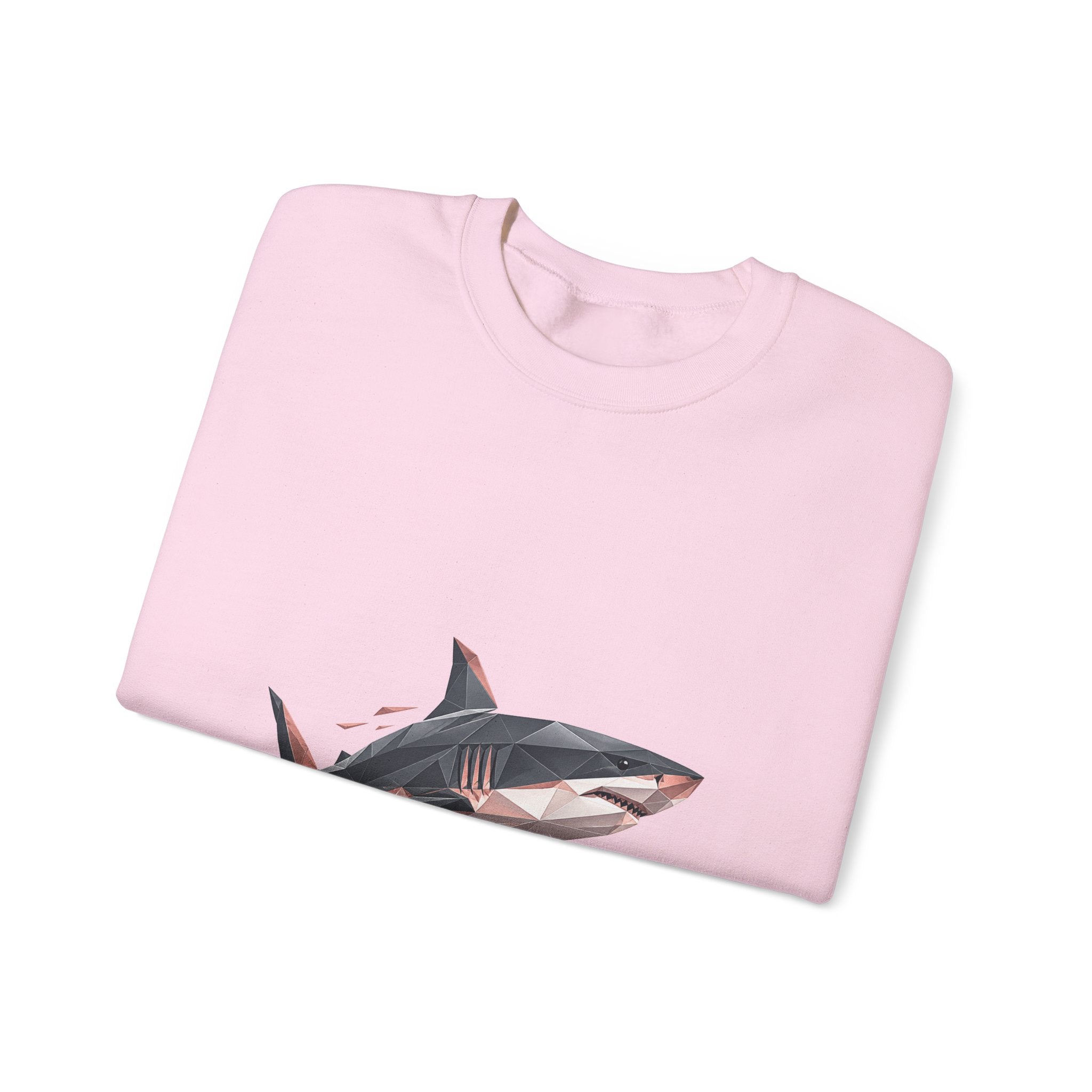 Matching Couple Sweatshirt - Shark & Dolphin Matching Couple Premium Fleece Sweatshirt Geometric Art His Hers Love Gift - Design A