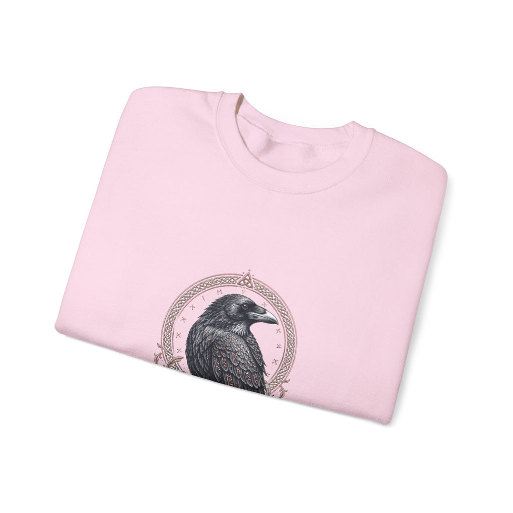 Matching Couple Sweatshirt - Huginn & Muninn Matching Couple Comfort Colors Crew Hand-Drawn Art His Hers Anniversary Gift - Design A