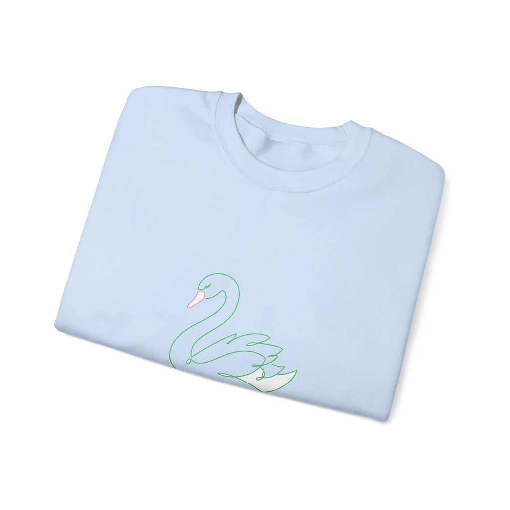Matching Couple Sweatshirt - Raven & Swan Matching Couple Crewneck Sweatshirt Minimalist Art His Hers Valentine Gift - Design B