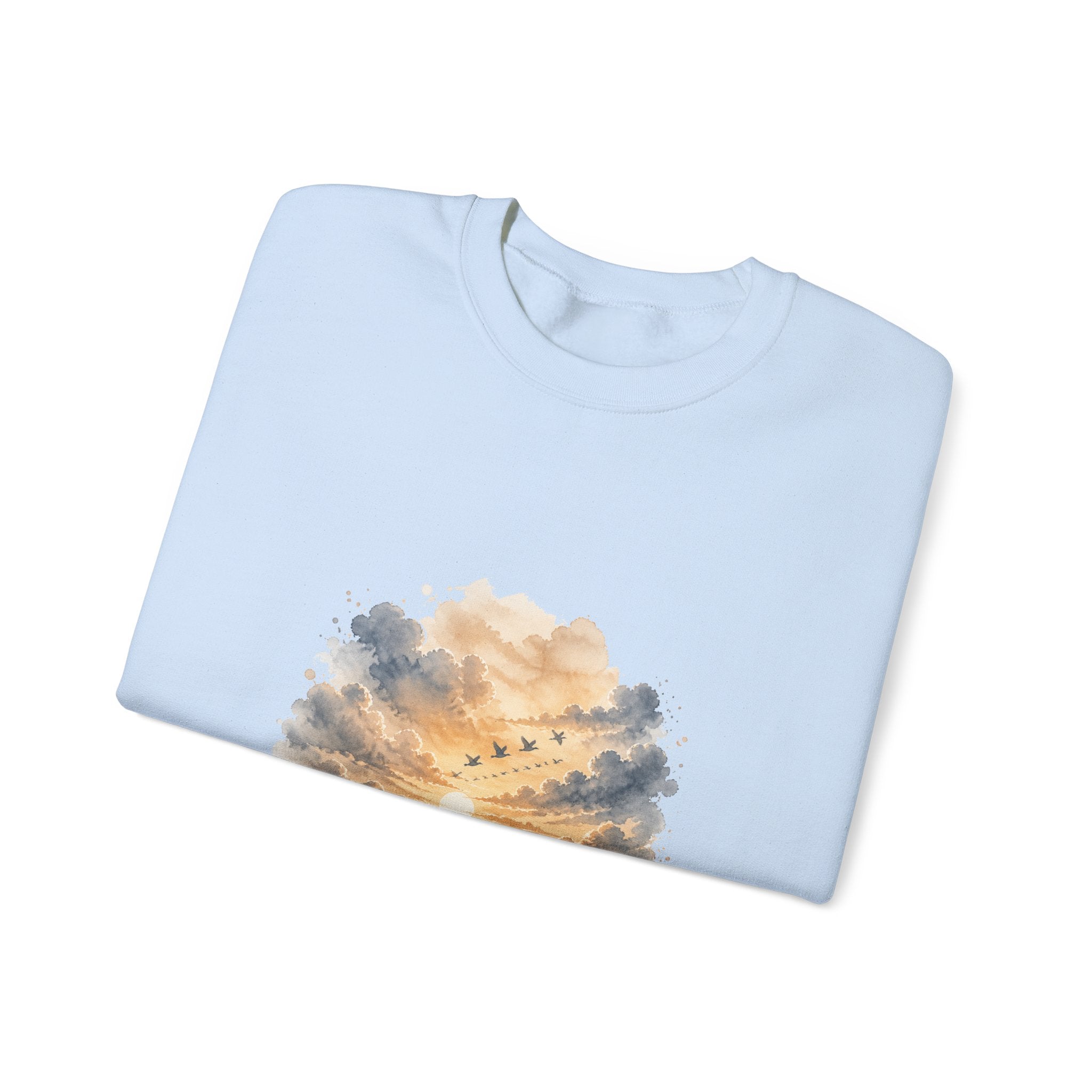 Matching Couple Sweatshirt - Sunrise & Sunset Matching Couple Premium Fleece Sweatshirt Watercolor Art His Hers Birthday Gift - Design B
