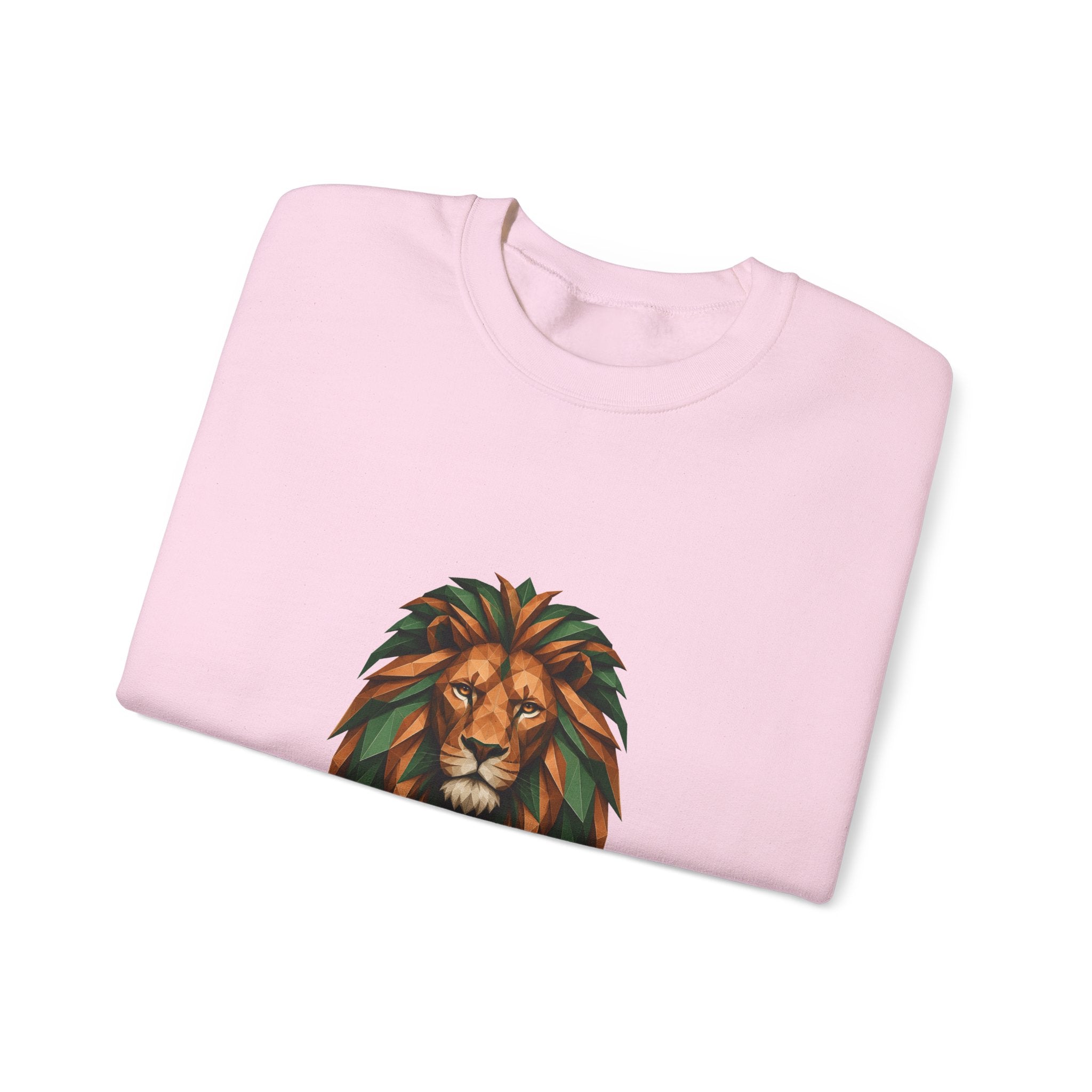 Matching Couple Sweatshirt - Lion & Lamb Matching Couple Comfort Colors Crew Geometric Art His Hers Love Gift - Design A