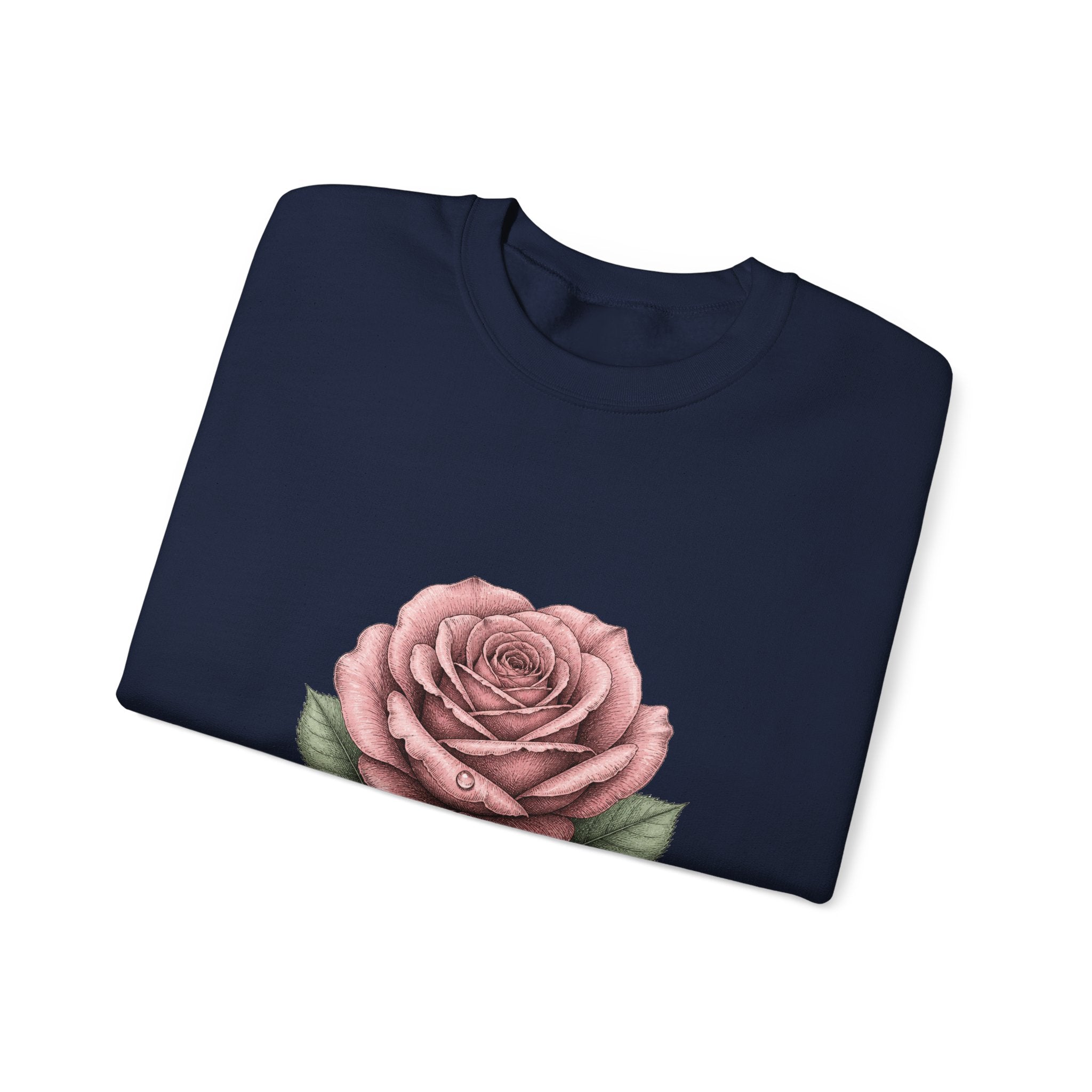 Matching Couple Sweatshirt - Rose & Thorn Matching Couple Comfort Colors Crew Hand-Drawn Art His Hers Anniversary Gift - Design A