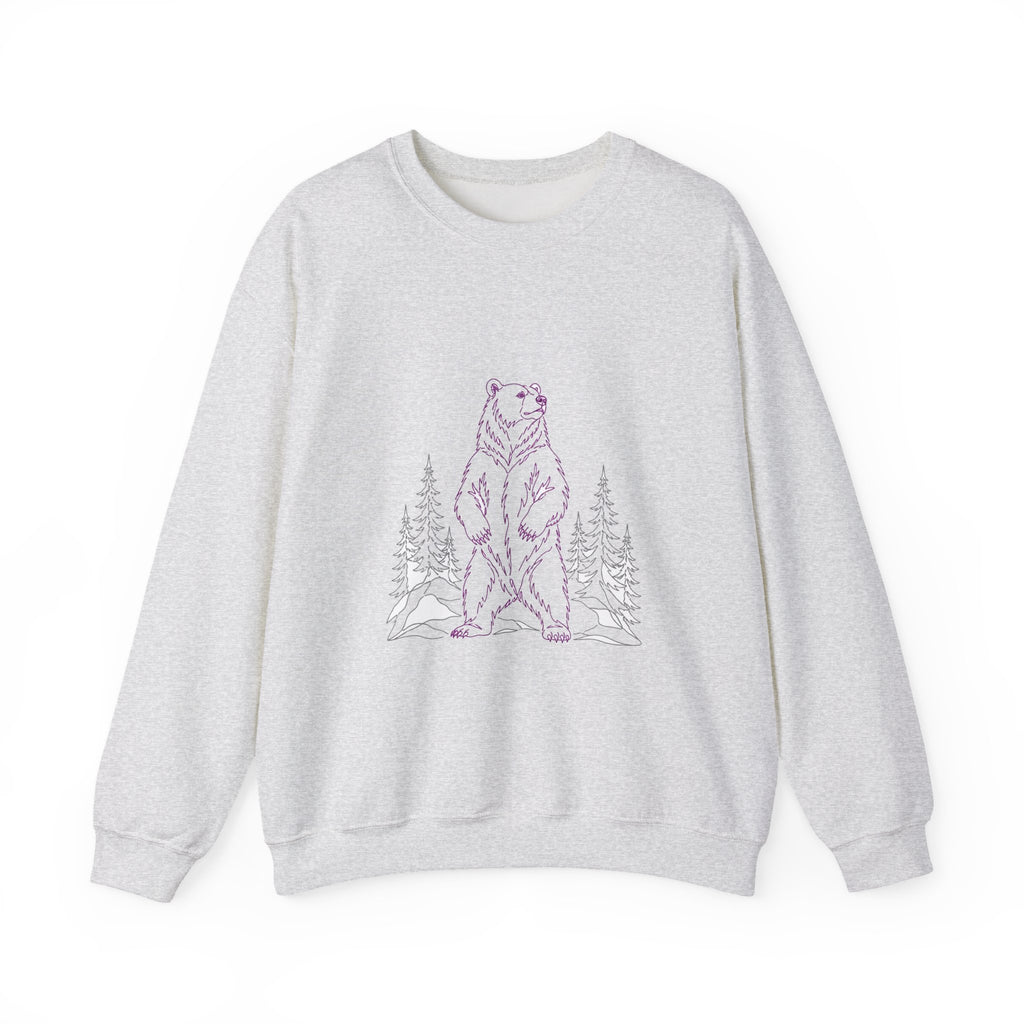 Matching Couple Sweatshirt - Bear & Deer Matching Couple Comfort Colors Crew Minimalist Art His Hers Christmas Gift - Design A