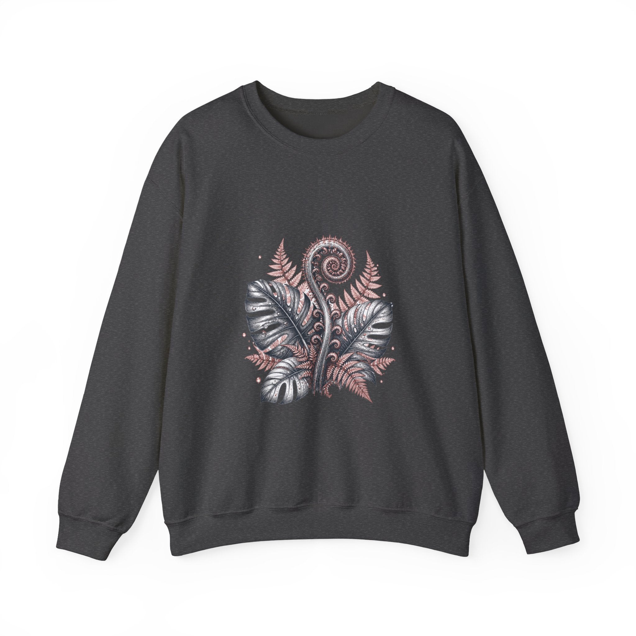 Matching Couple Sweatshirt - Desert & Rainforest Matching Couple Premium Fleece Sweatshirt Hand-Drawn Art His Hers Anniversary Gift - Design B