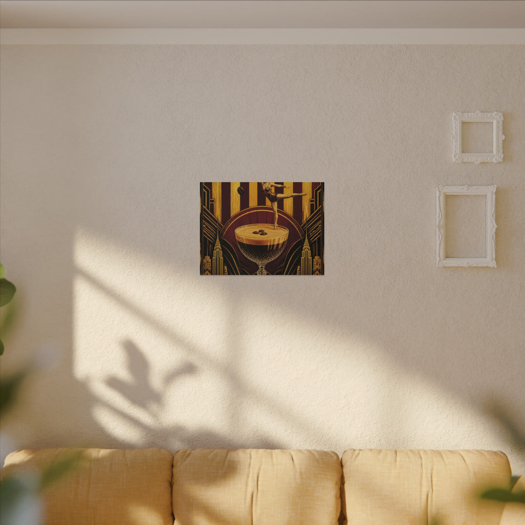 Espresso Martini Acrobat Wall Art Canvas 16×20 Art Deco Entryway Decor Maximalist Print
