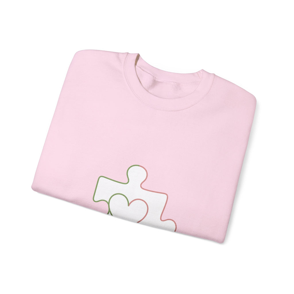 Matching Couple Sweatshirt - Puzzle Pieces Matching Couple Crewneck Sweatshirt Minimalist Art His Hers Valentine Gift - Design B