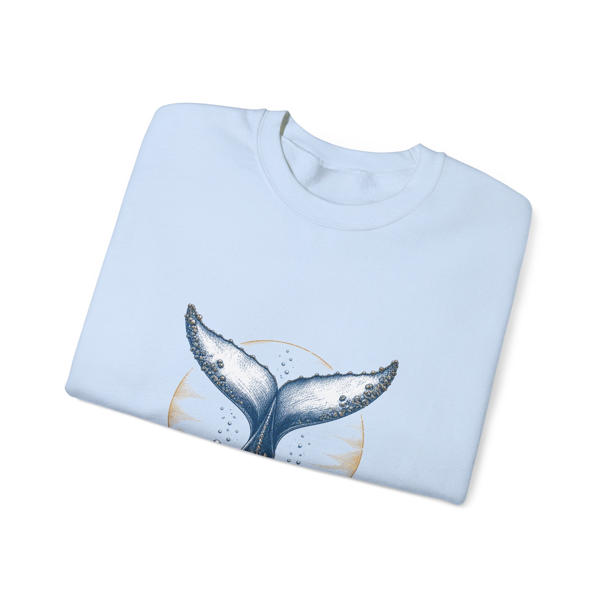 Matching Couple Sweatshirt - Eagle & Whale Matching Couple Comfort Colors Crew Hand-Drawn Art His Hers Anniversary Gift - Design B