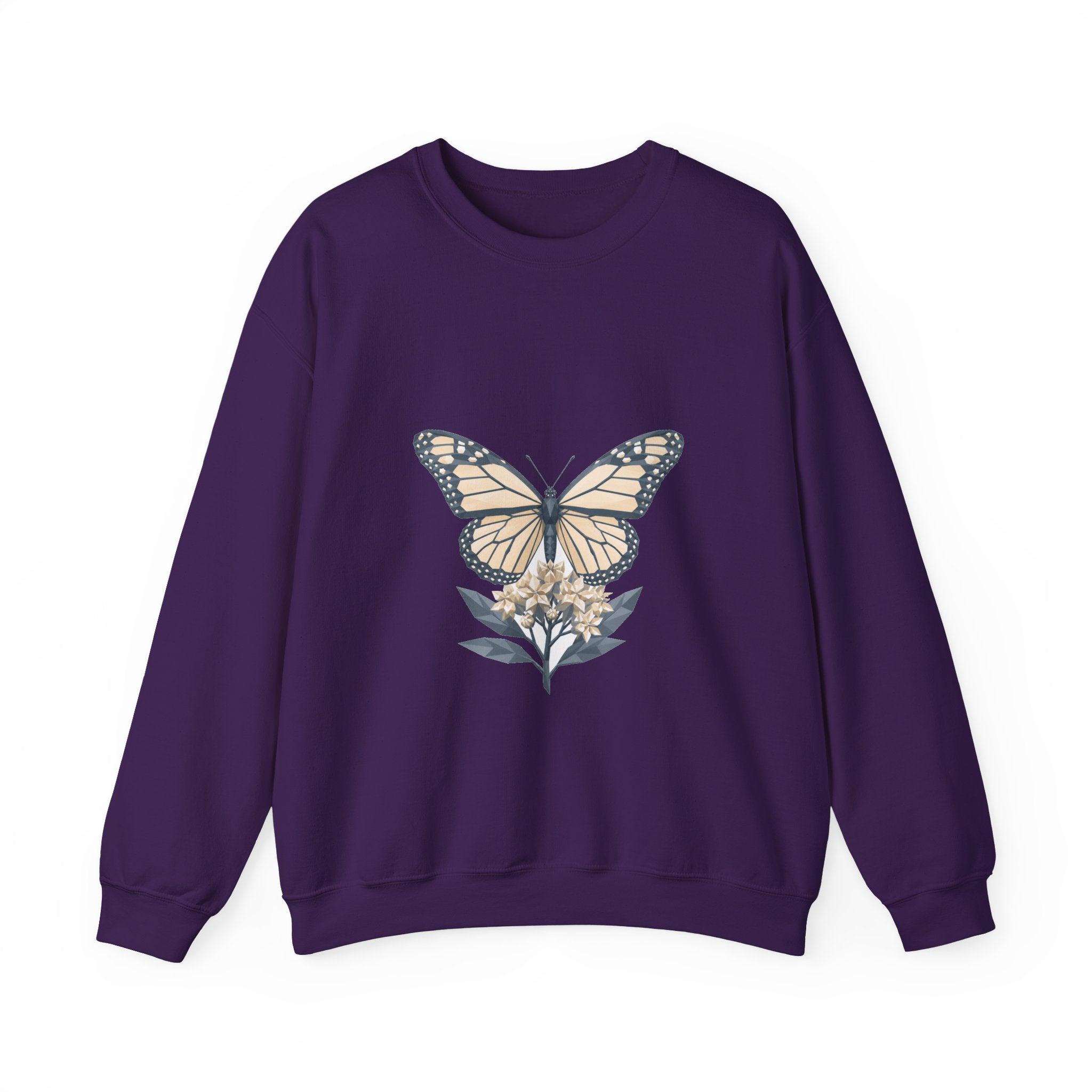 Matching Couple Sweatshirt - Butterfly & Moth Matching Couple Premium Fleece Sweatshirt Geometric Art His Hers Love Gift - Design A