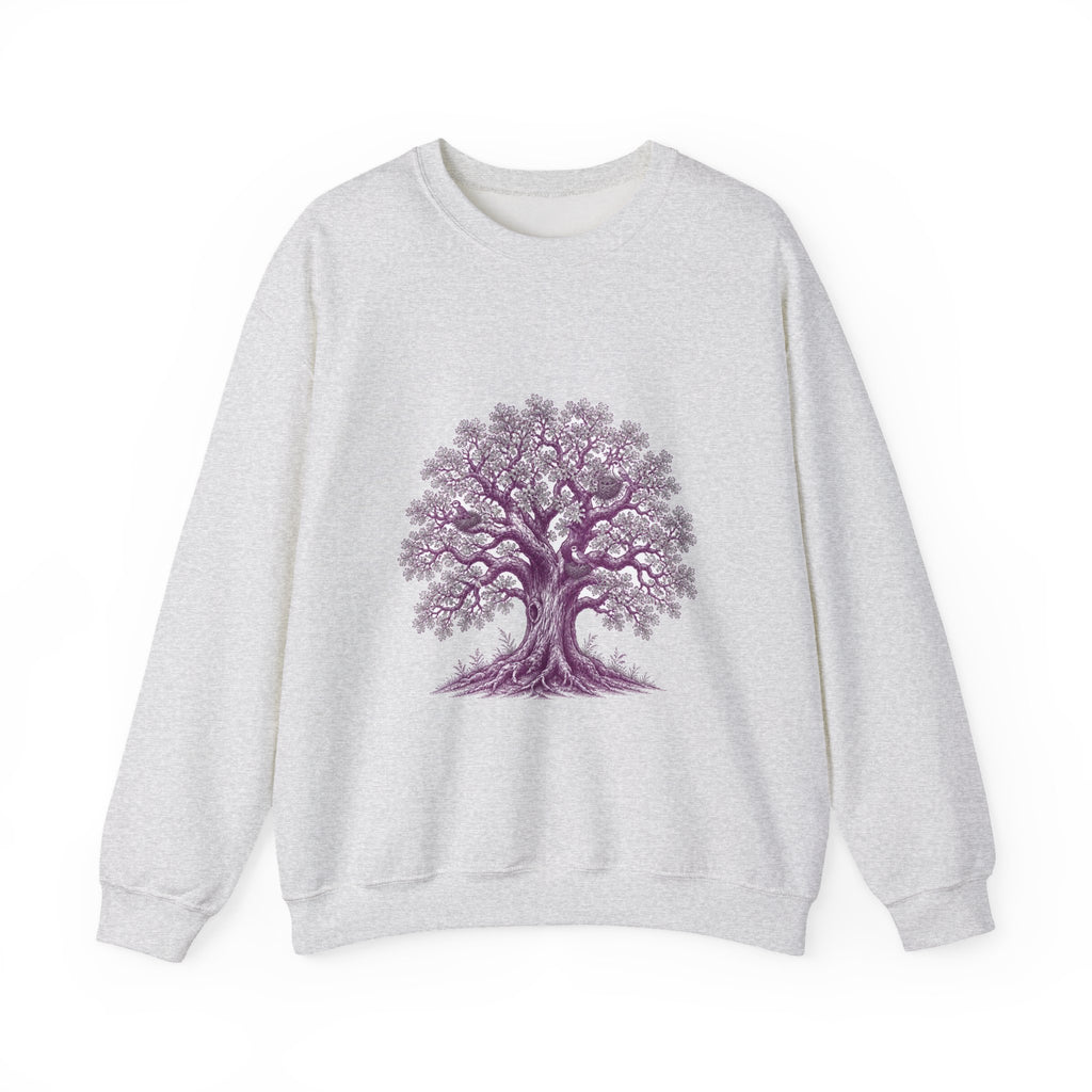 Matching Couple Sweatshirt - Ancient Oak & Deep Roots Matching Couple Premium Fleece Sweatshirt Hand-Drawn Art His Hers Anniversary Gift - Design A