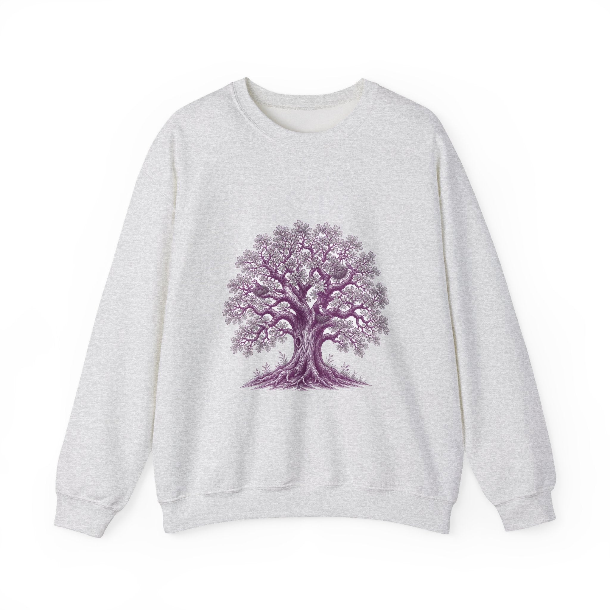 Matching Couple Sweatshirt - Ancient Oak & Deep Roots Matching Couple Premium Fleece Sweatshirt Hand-Drawn Art His Hers Anniversary Gift - Design A