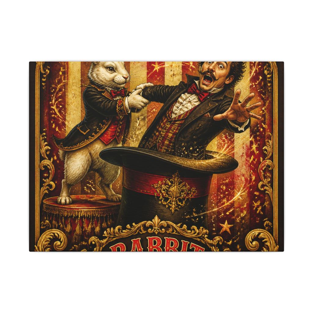 Magic Hat Rabbit Wall Art Canvas 24×36 Baroque Studio Decor Maximalist Print
