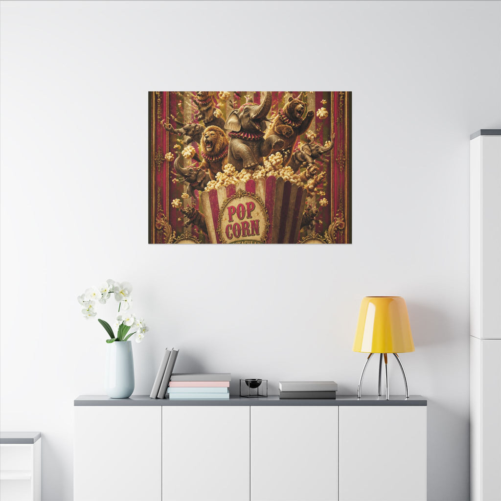 Popcorn Box Animals Wall Art Canvas 16×20 Baroque Home Office Decor Maximalist Print