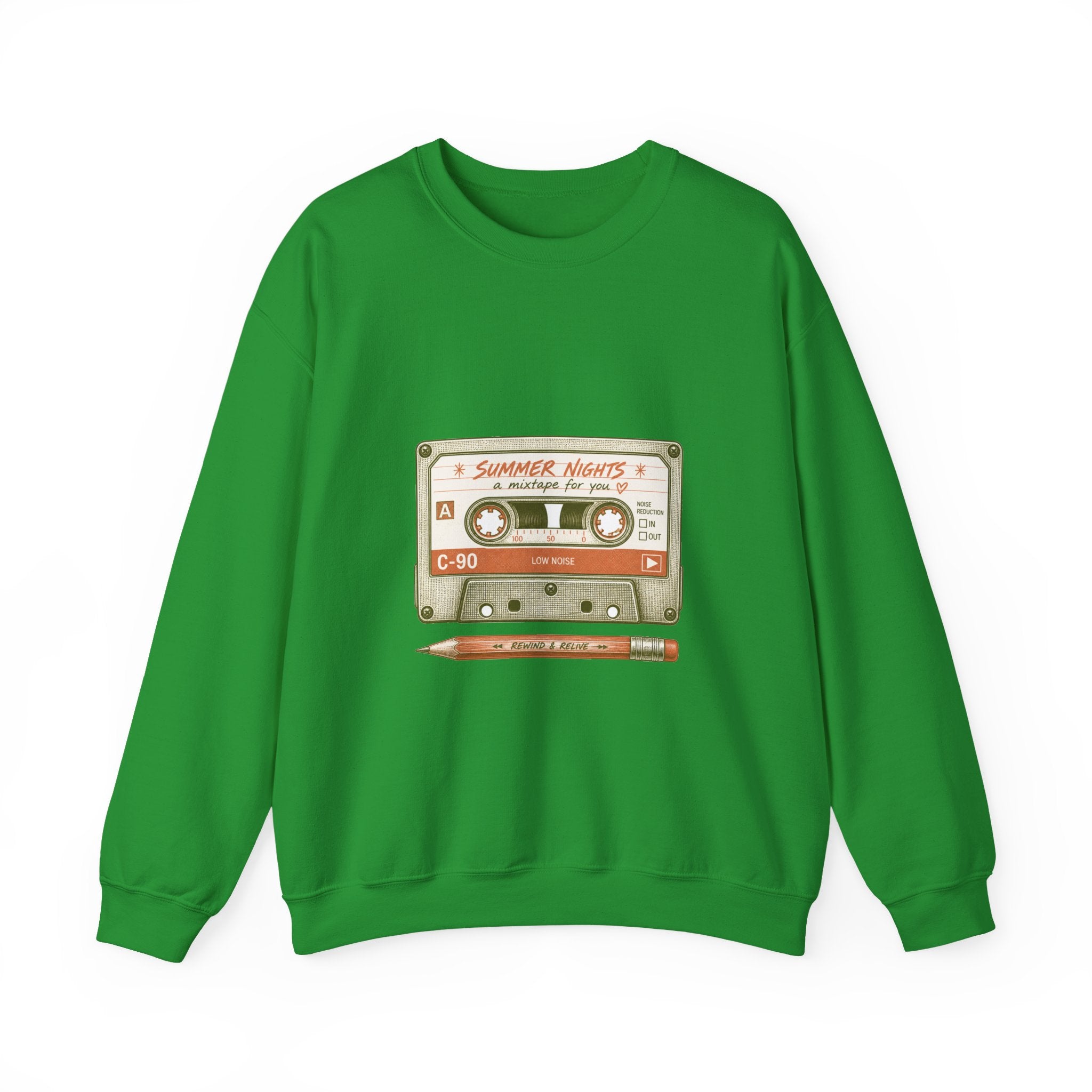 Matching Couple Sweatshirt - Vinyl & Cassette Matching Couple Premium Fleece Sweatshirt Vintage Art His Hers Honeymoon Gift - Design B