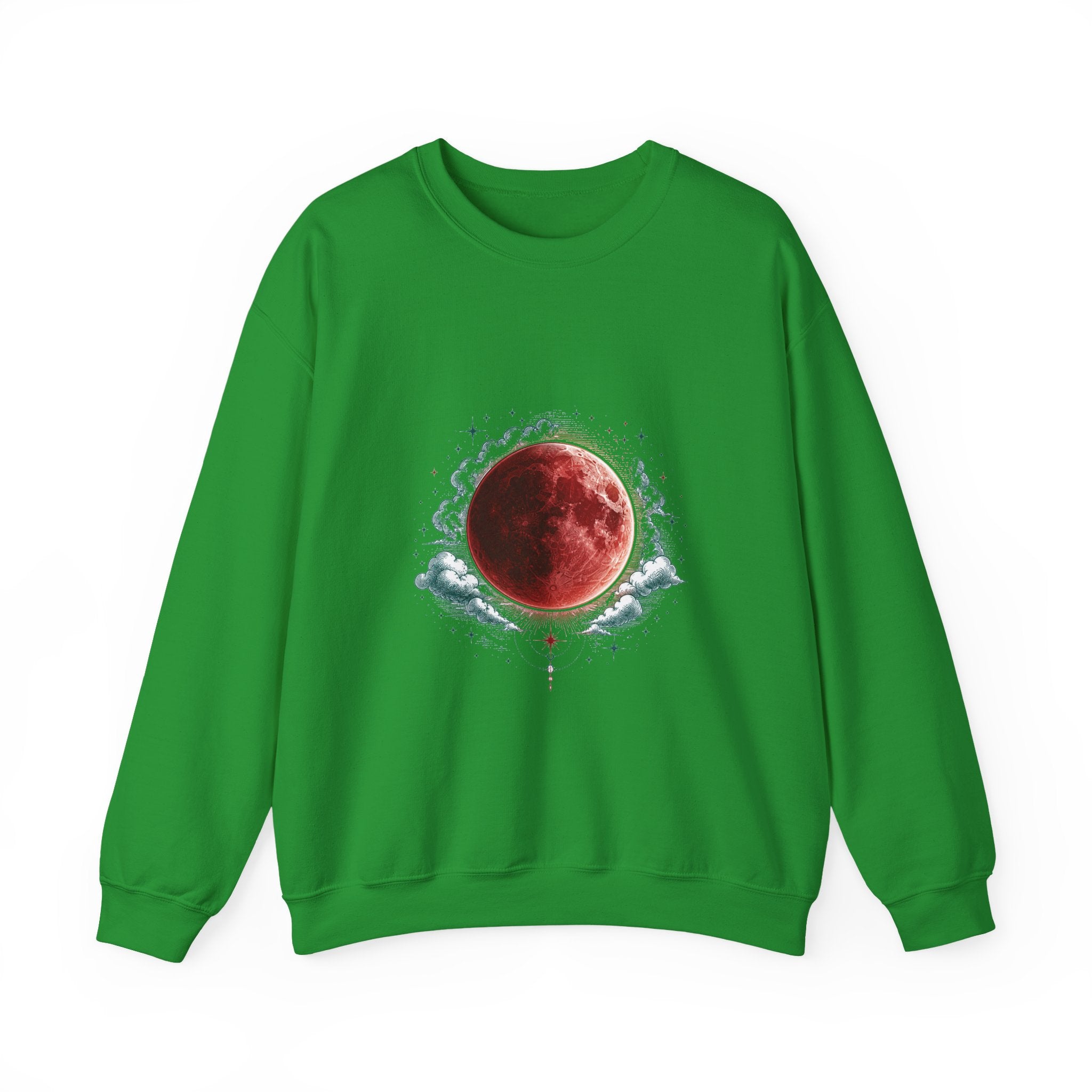 Matching Couple Sweatshirt - Solar & Lunar Eclipse Matching Couple Premium Fleece Sweatshirt Hand-Drawn Art His Hers Anniversary Gift - Design B